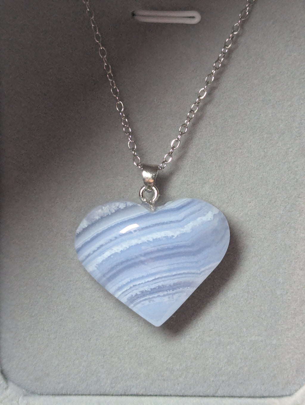 Blue lace handmade necklace