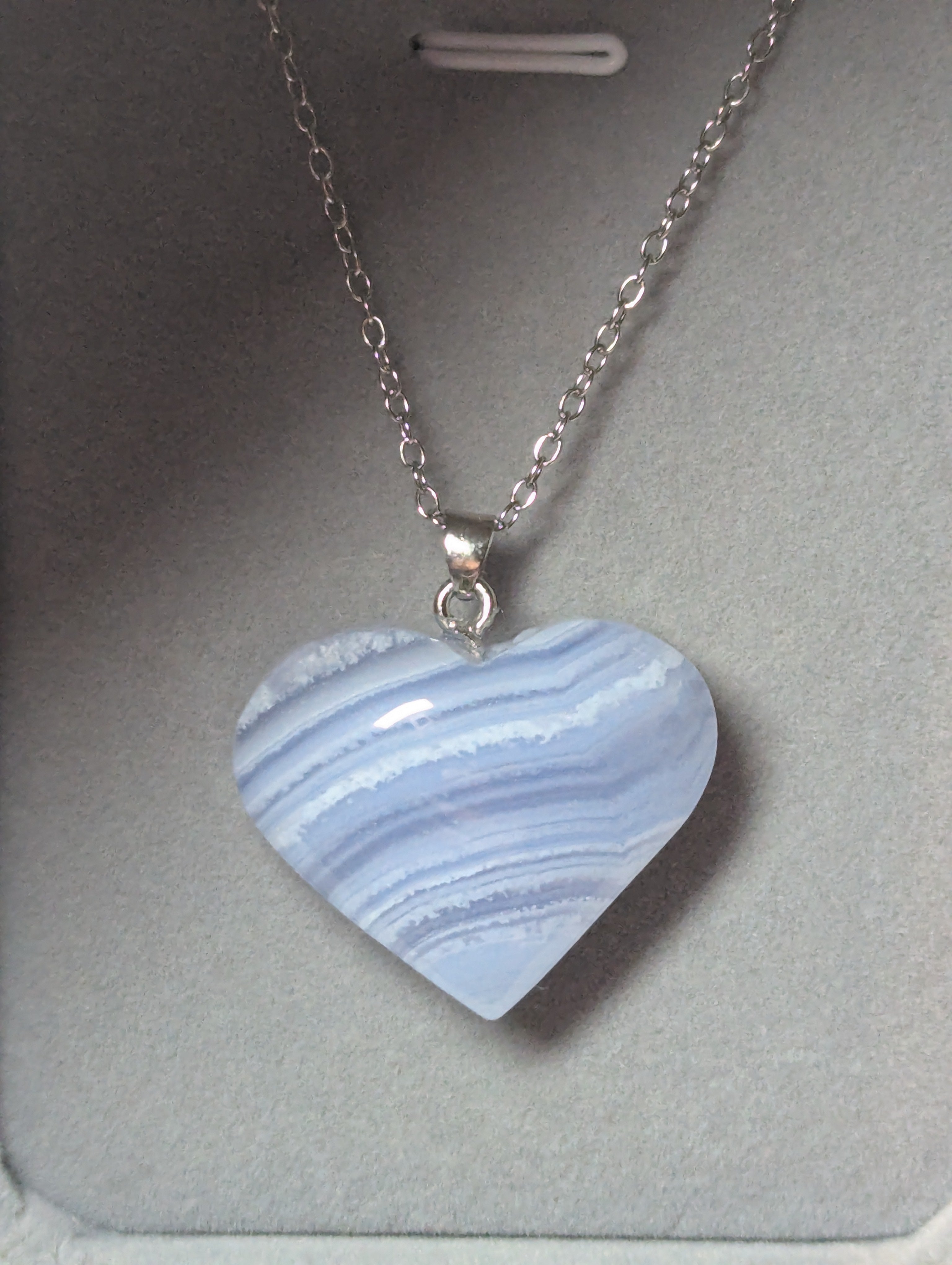 Blue lace handmade necklace