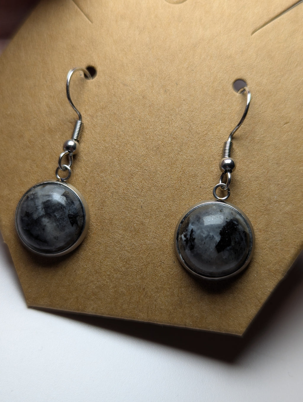 Larvakite crystal Handmade earrings