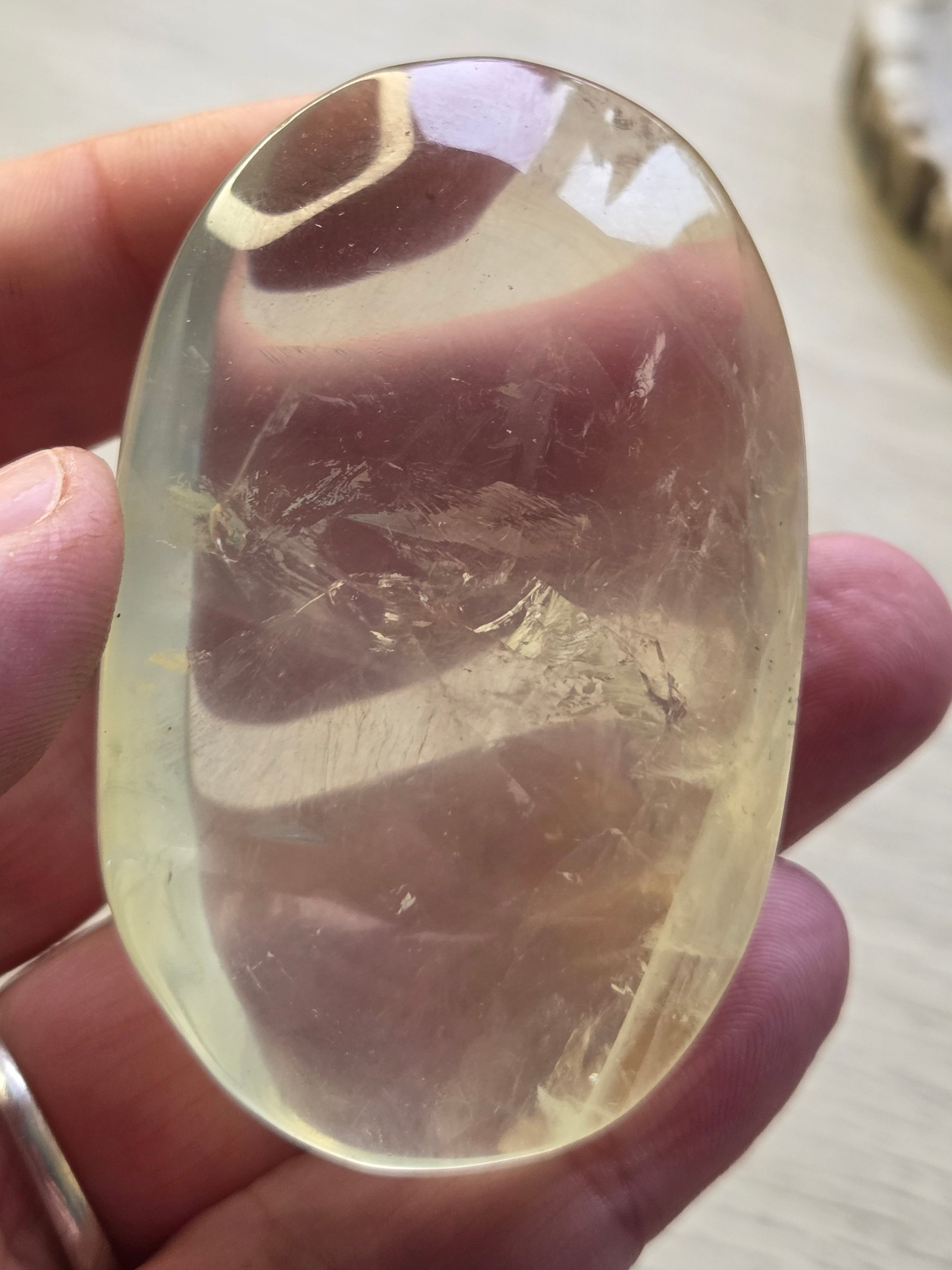 Natural Citrine crystal palm stone grade AAAA