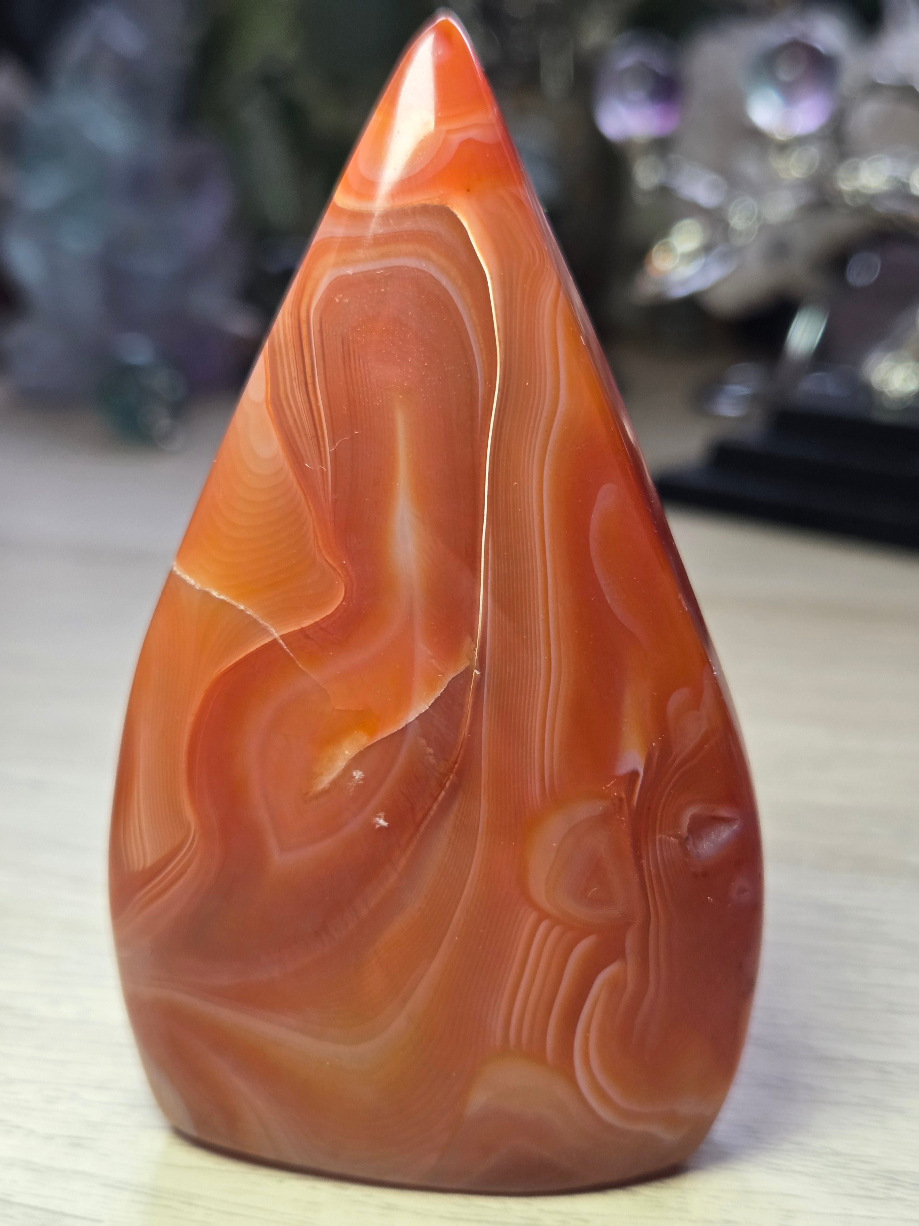 Carnelian duzy crystal tear drop