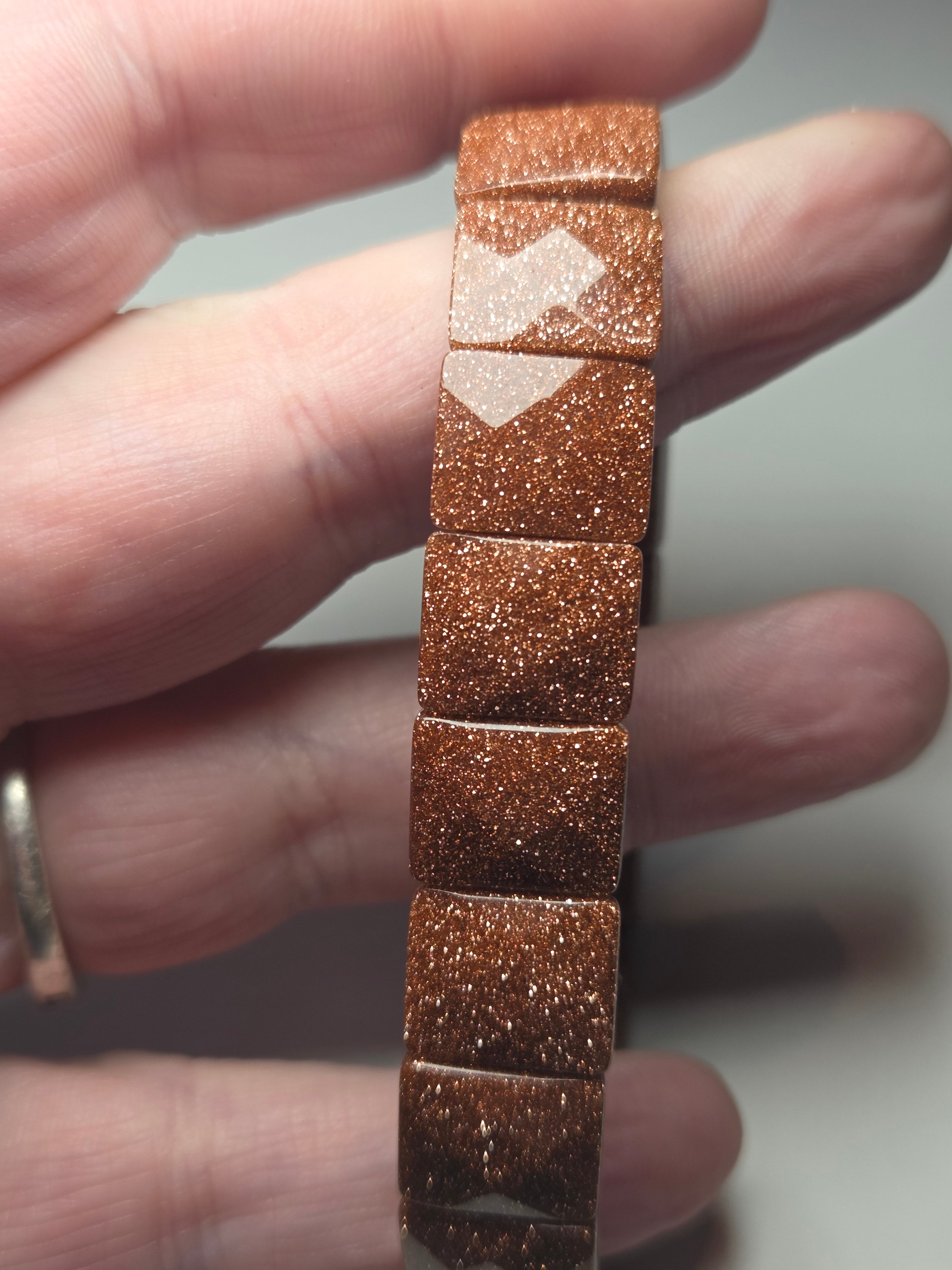 Golden sandstone crystal bracelet