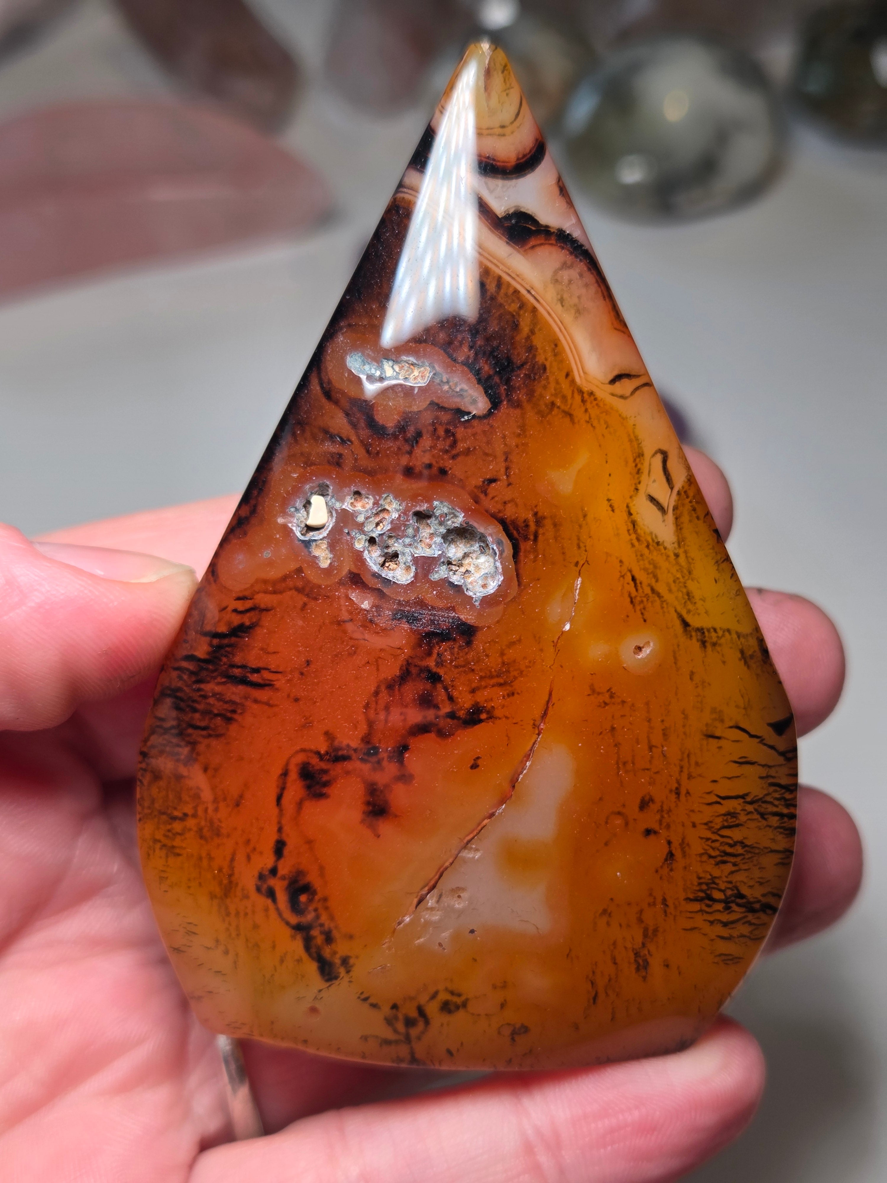 Sardonyx crystal Tear drop