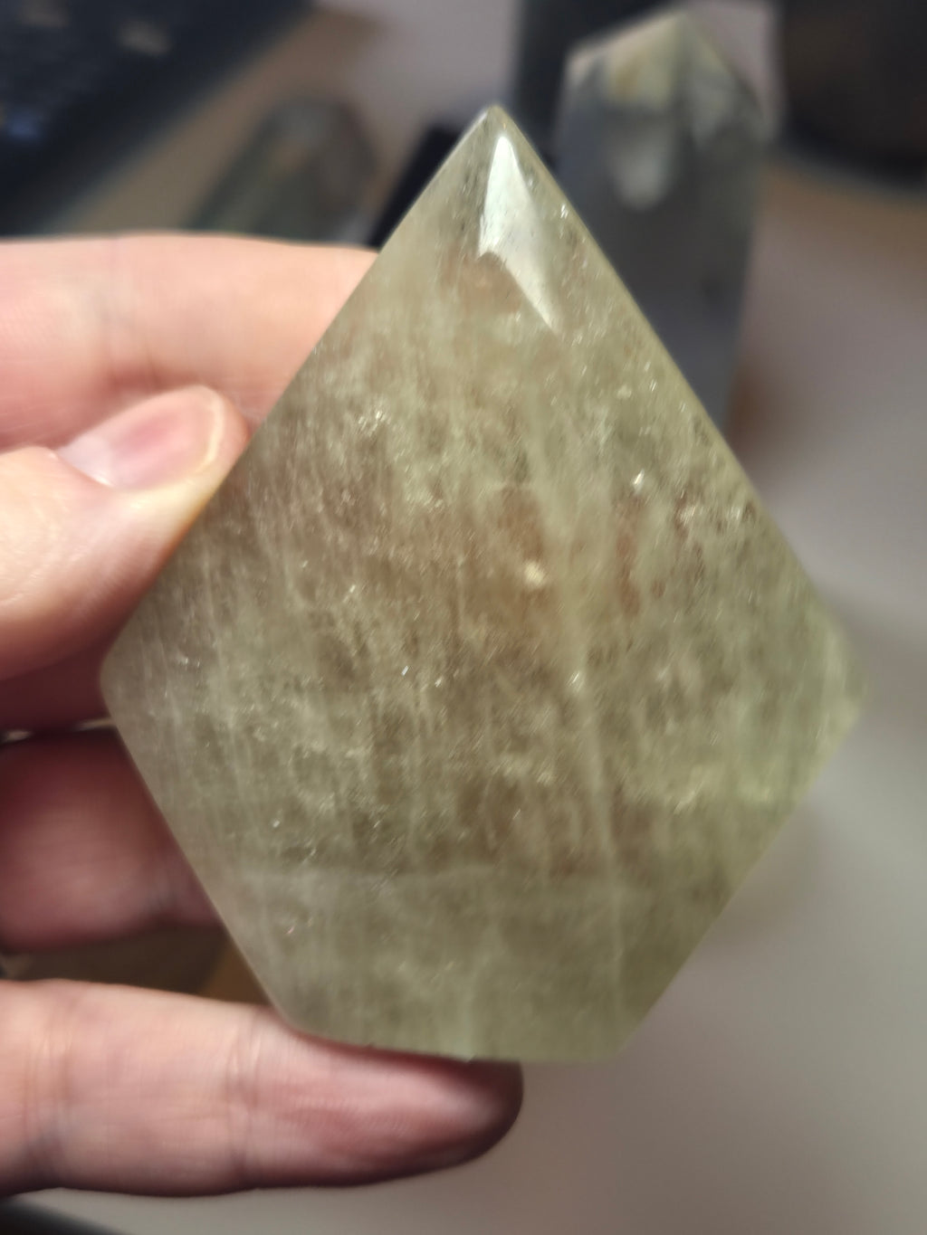 Smokey quartz crystal diamond  freeform