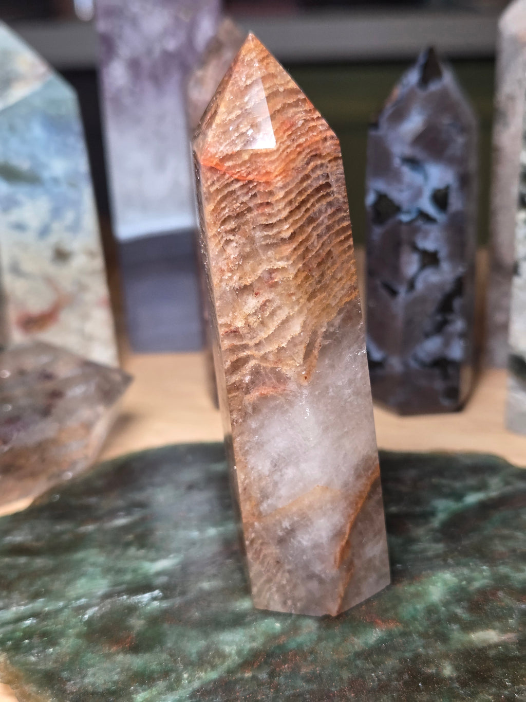 Thousand layers garden quartz crystal tower