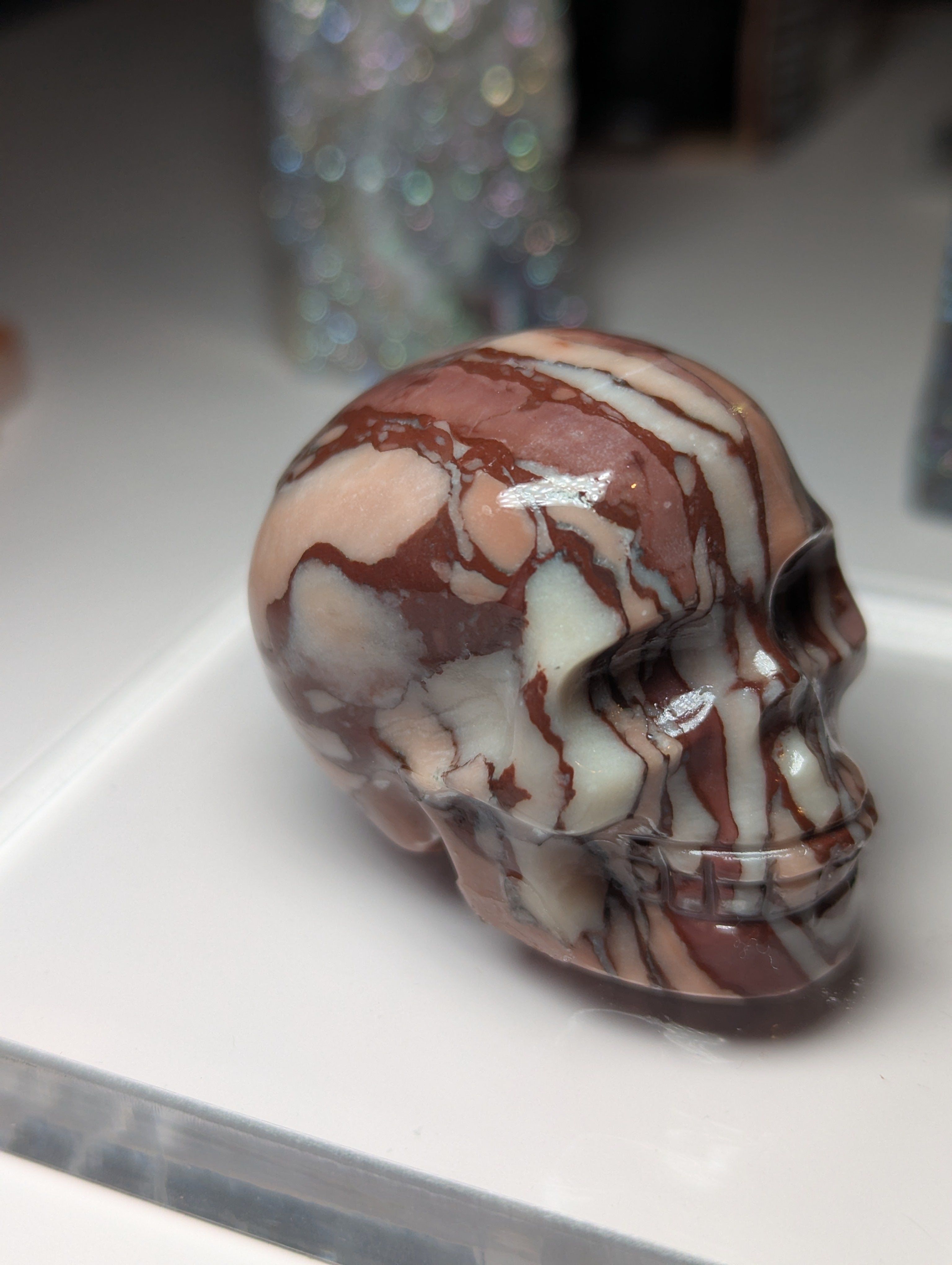 crystal  skull carving