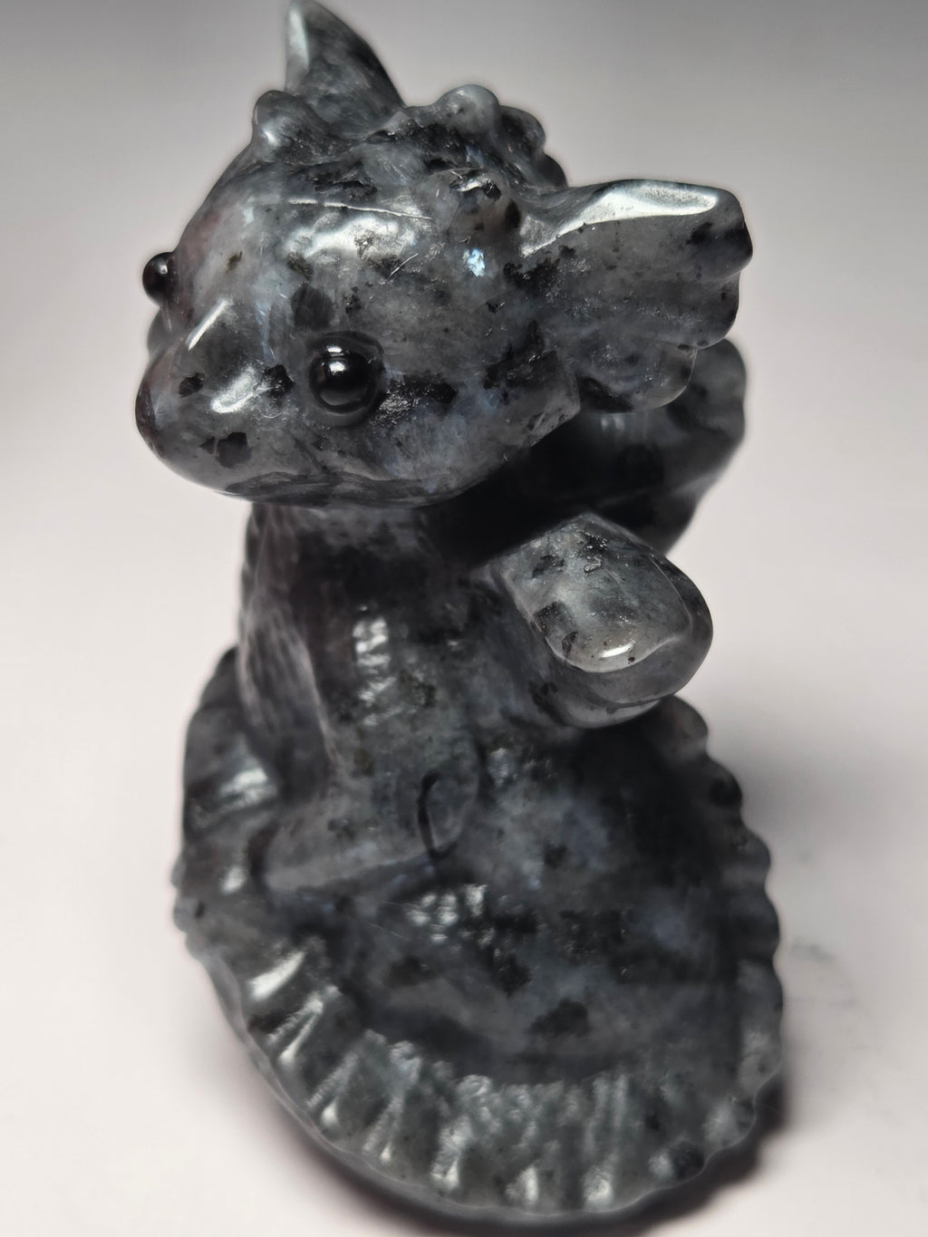 Baby dragon holding tail