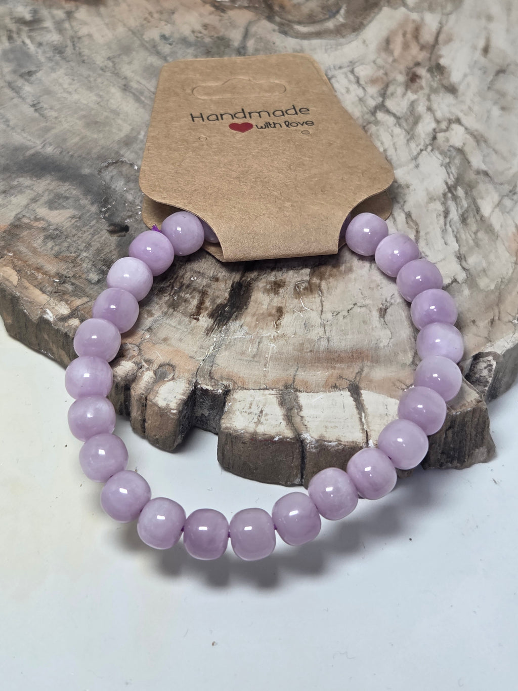 Kunzite crystal bracelet