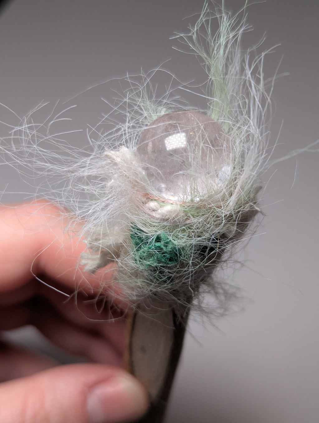 Clear quartz crystal pen