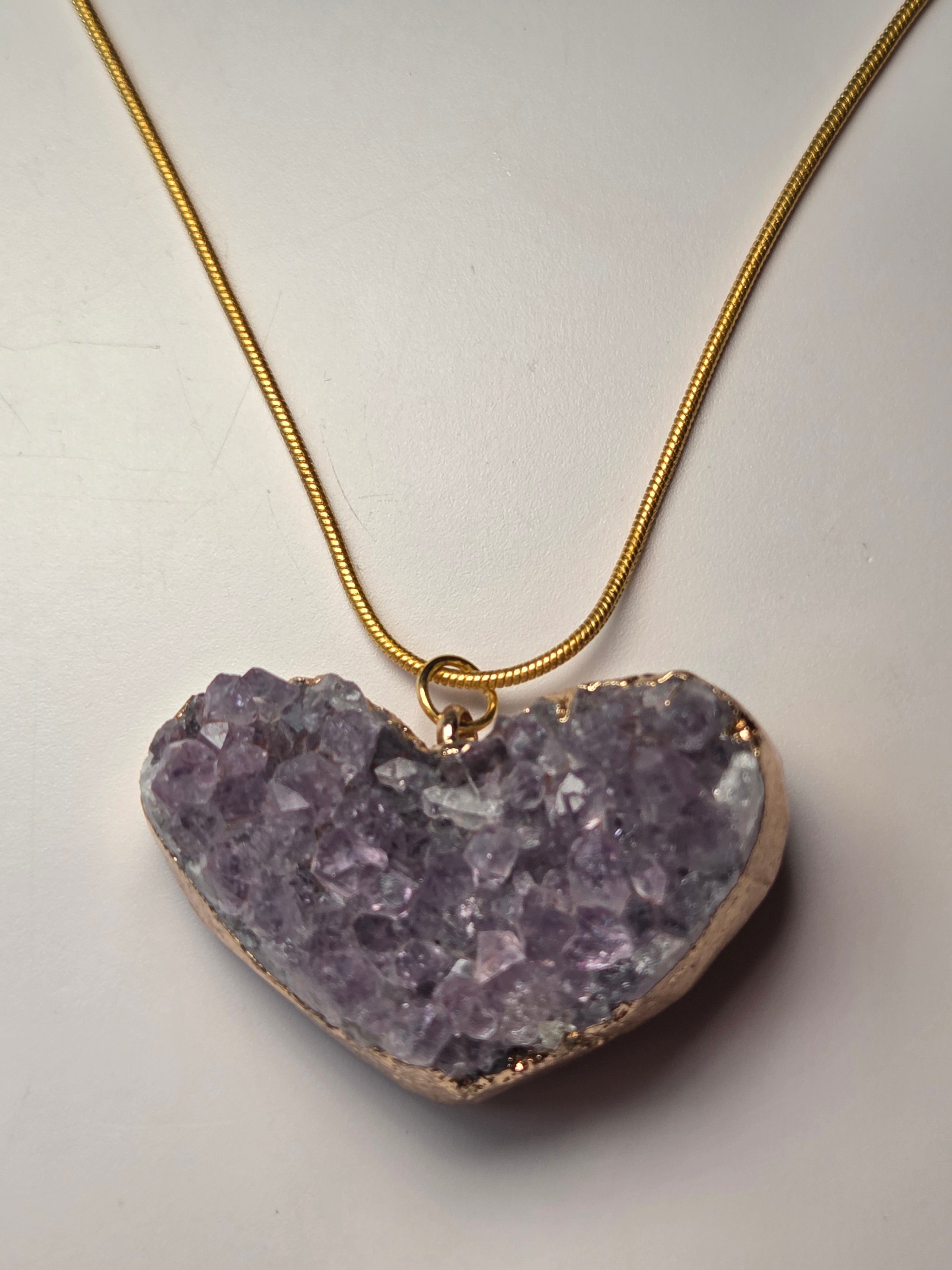 Amethyst crystal necklace
