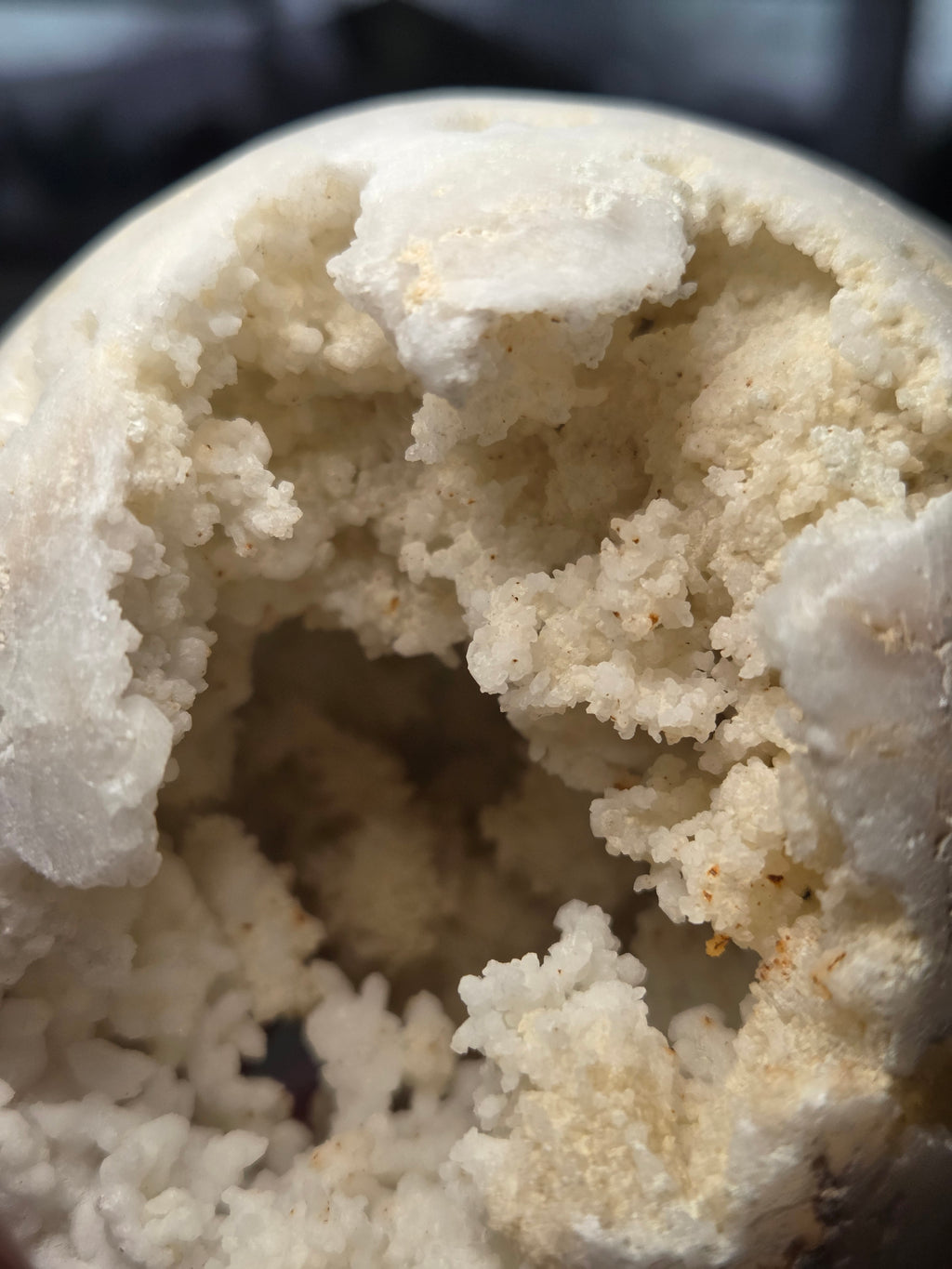 10cm raw quartz crystal sphere