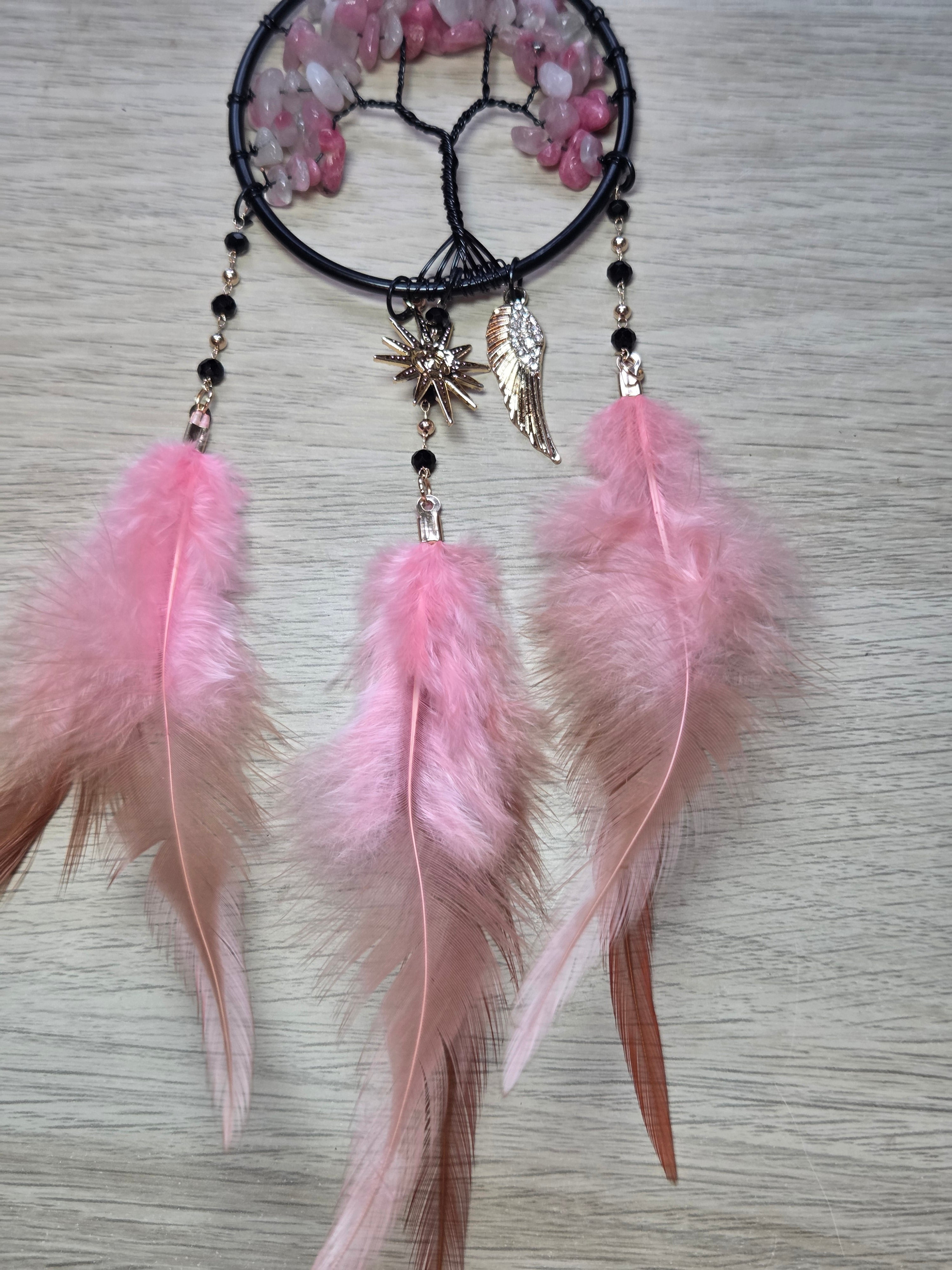 Rhodonite crystal Dream catcher