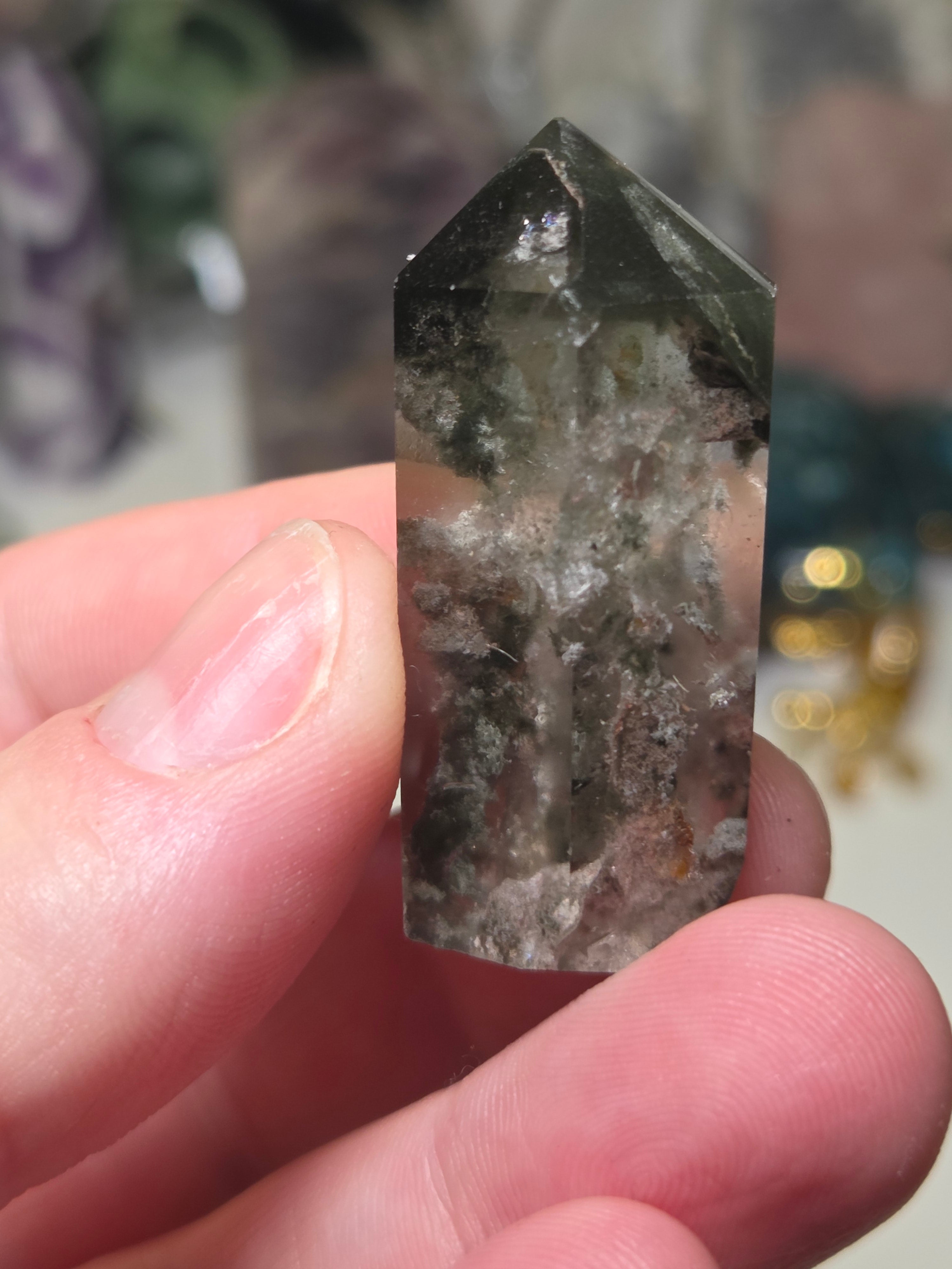 Mini garden quartz crystal tower  several avaliable one will be chosen at random