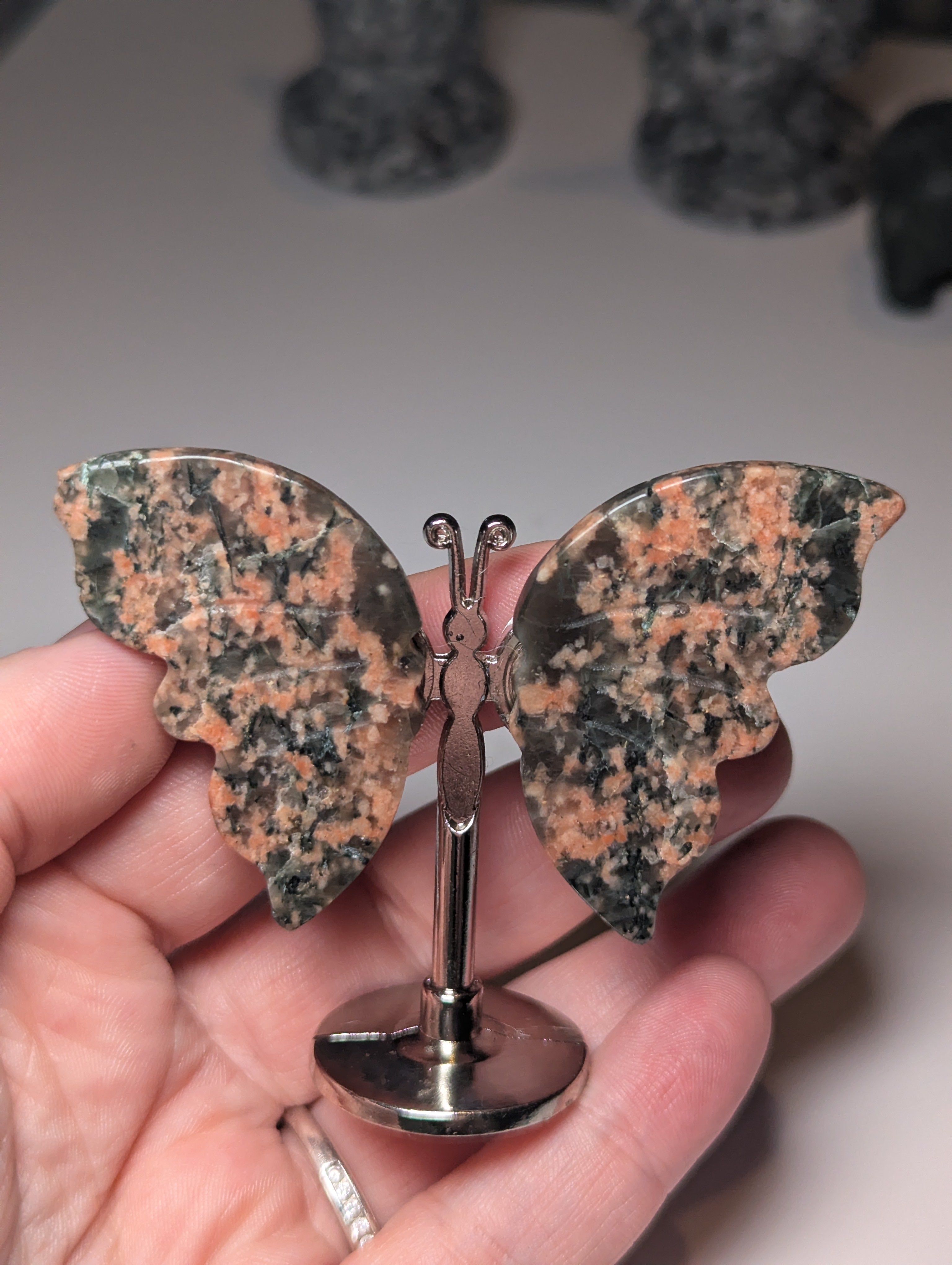 Crystal butterfly carving