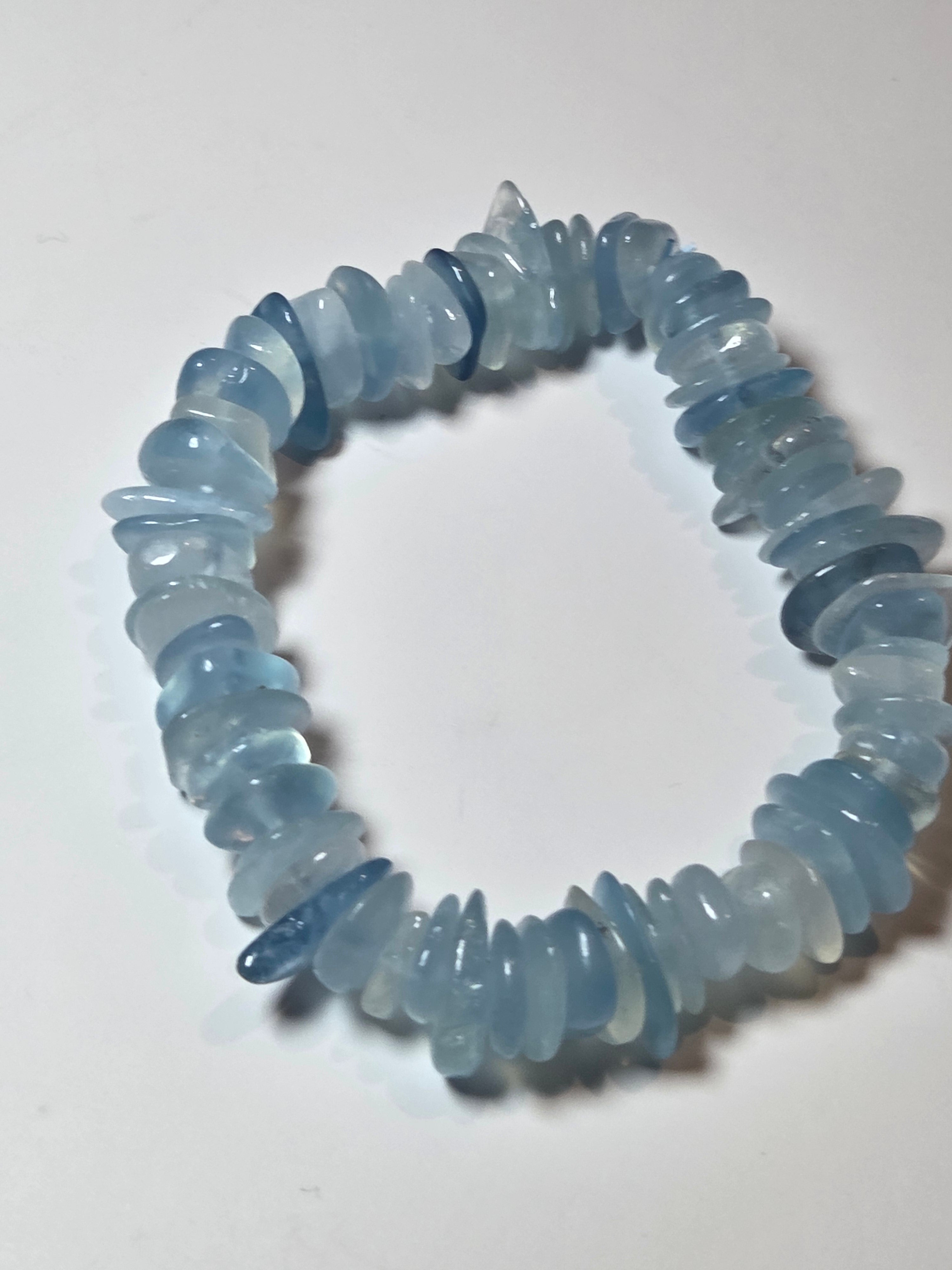 Aquamarine crystal bracelet