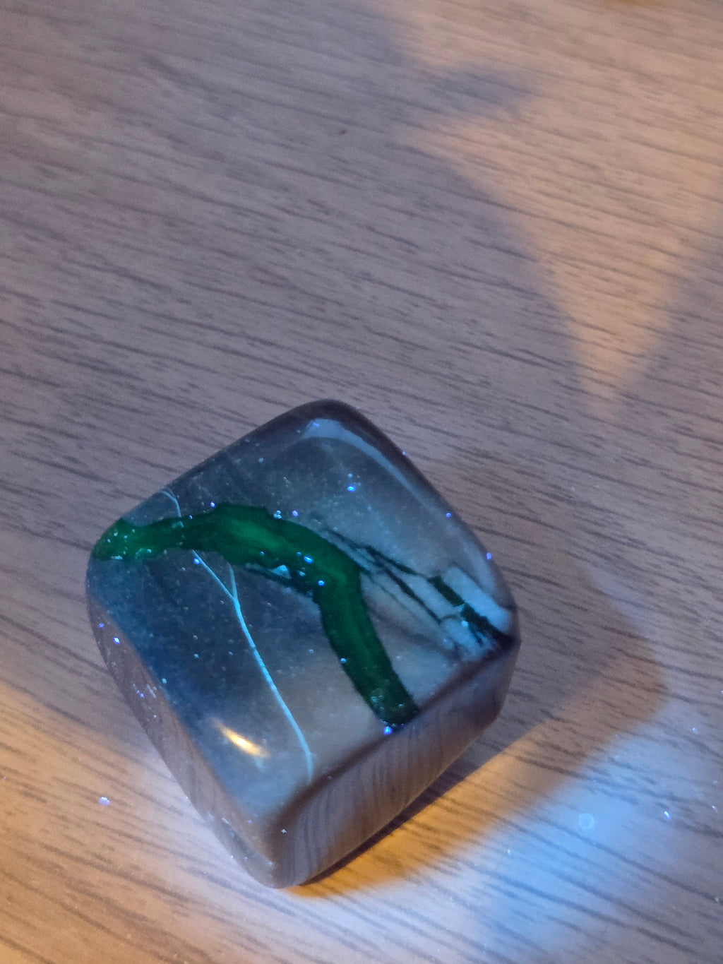 Volcano Agate crystal cube