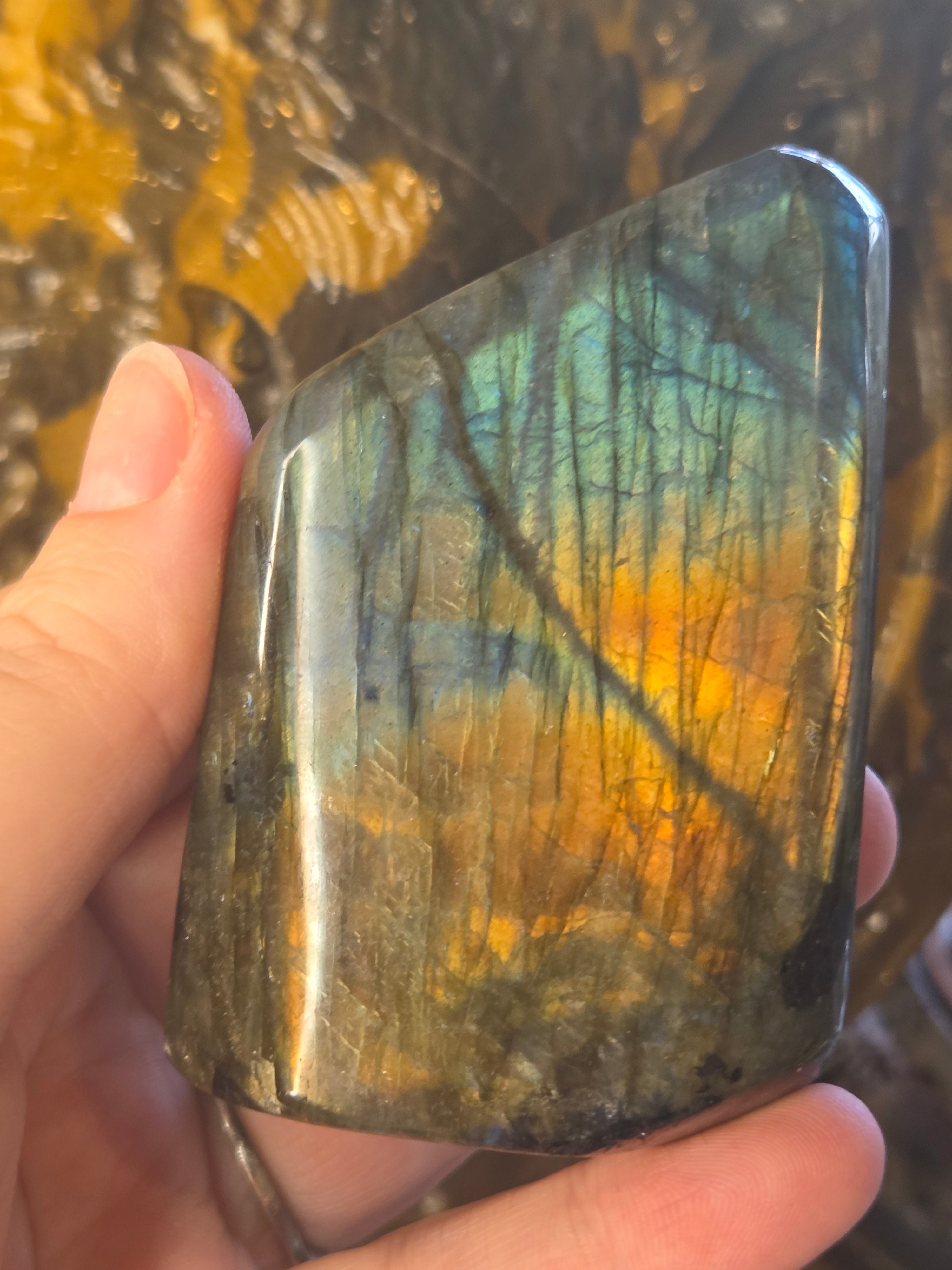 Labradorite crystal freeform