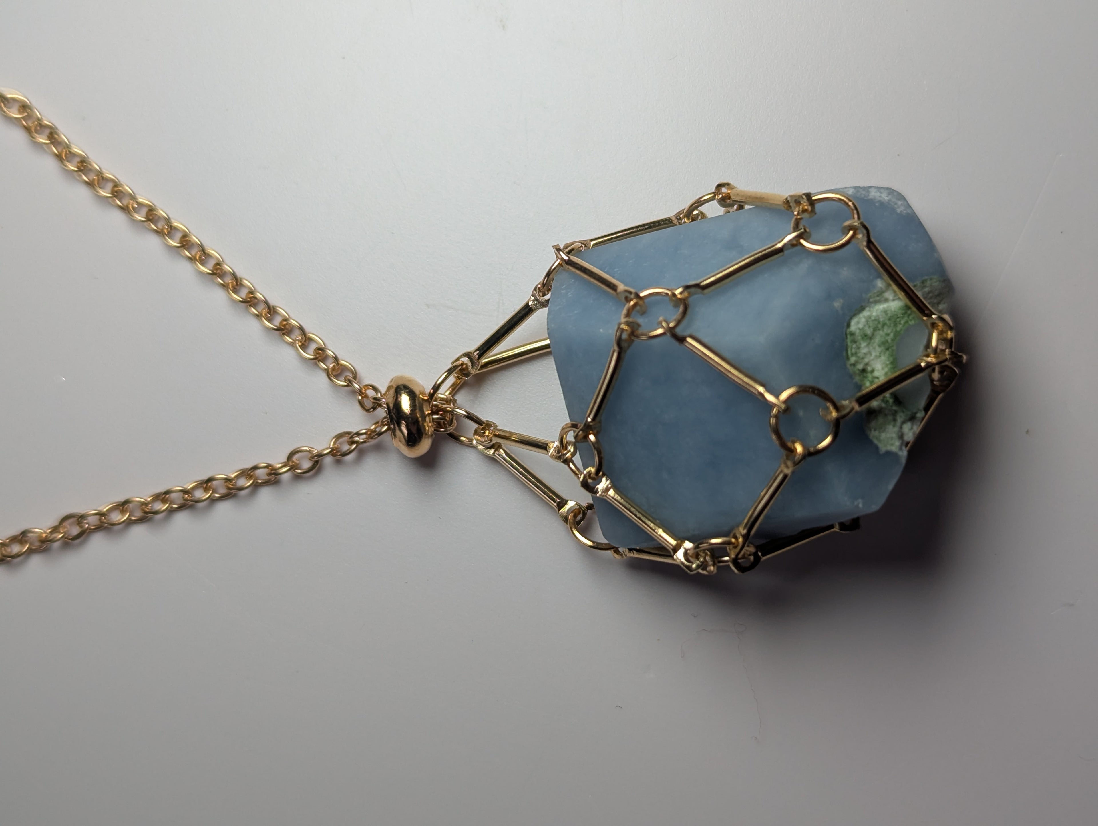 Angelite crystal necklace