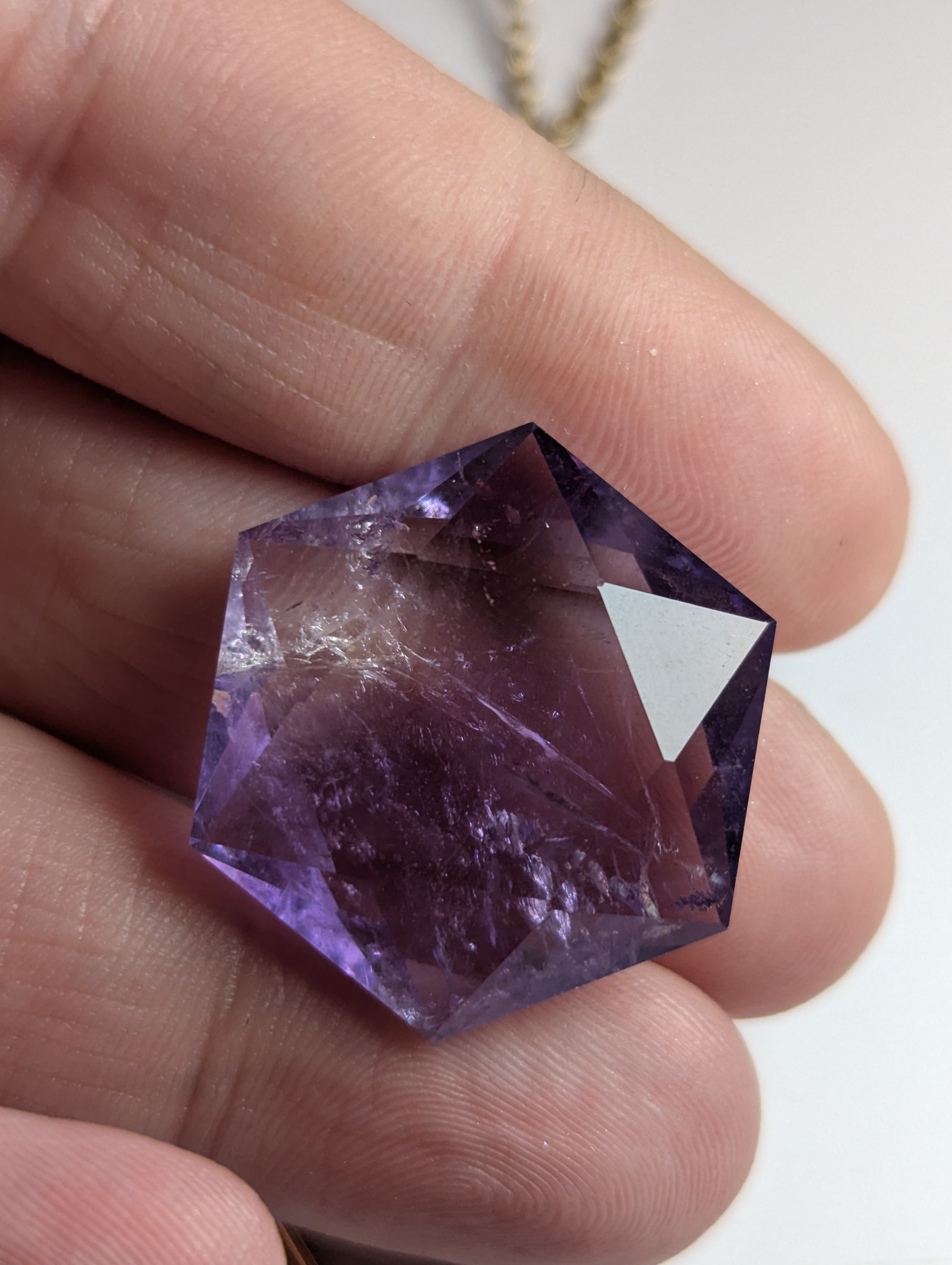 Grade AA Amethyst crystal necklace