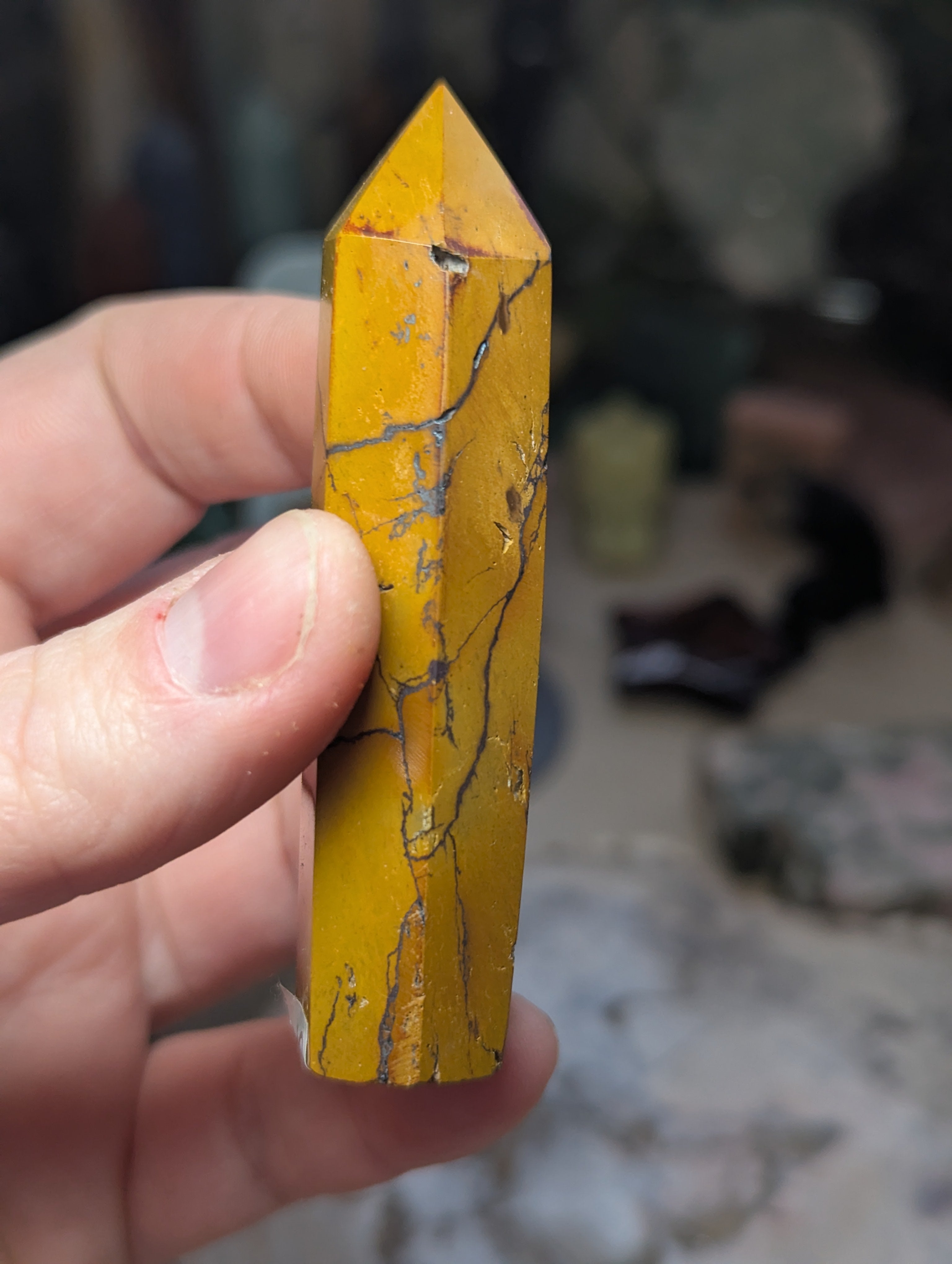 Mookite crystal tower with imperfections