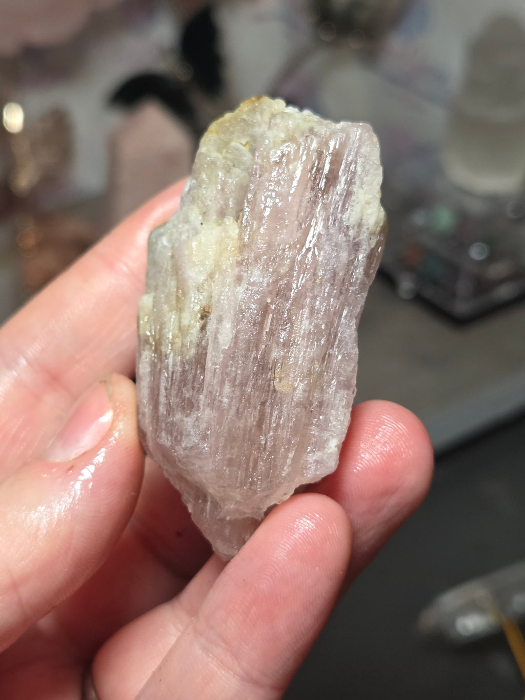 Natural  raw  Tourmaline crystal specimen with Stand