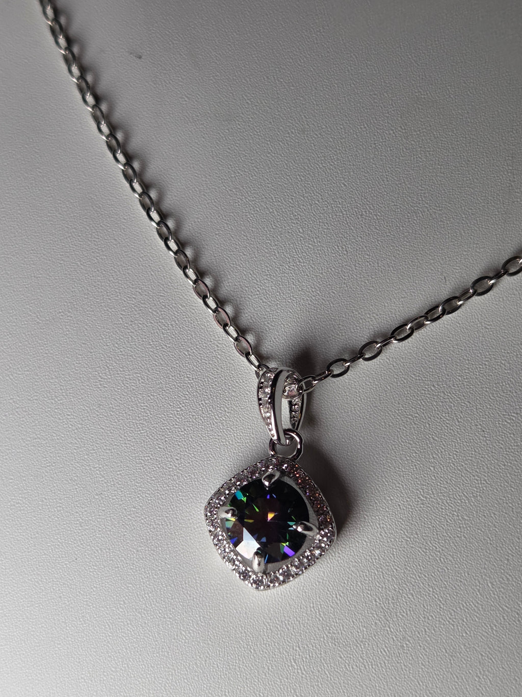 Moissanite diamond necklace