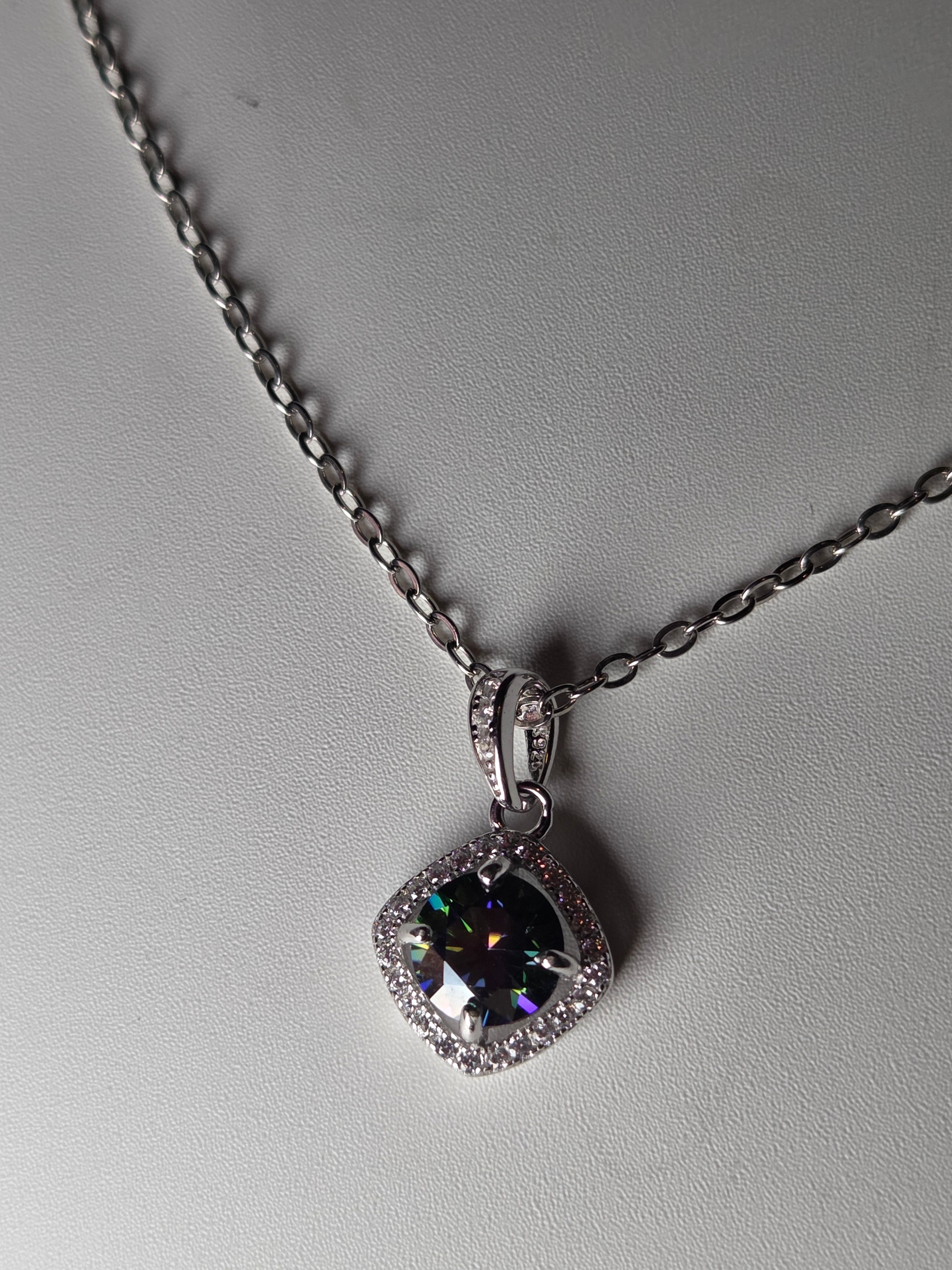 Moissanite diamond necklace