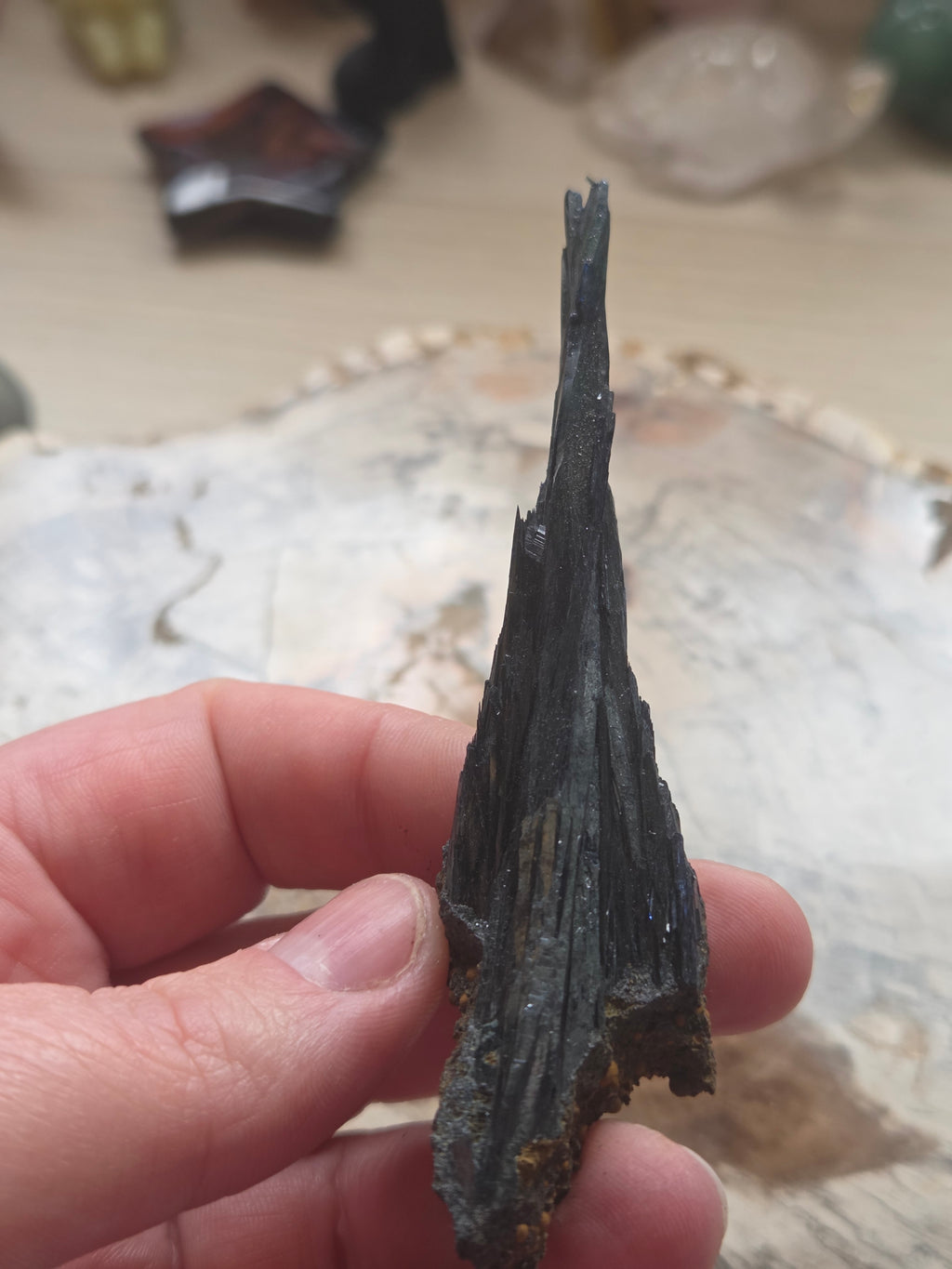 Genuine Vivianite specimen in box