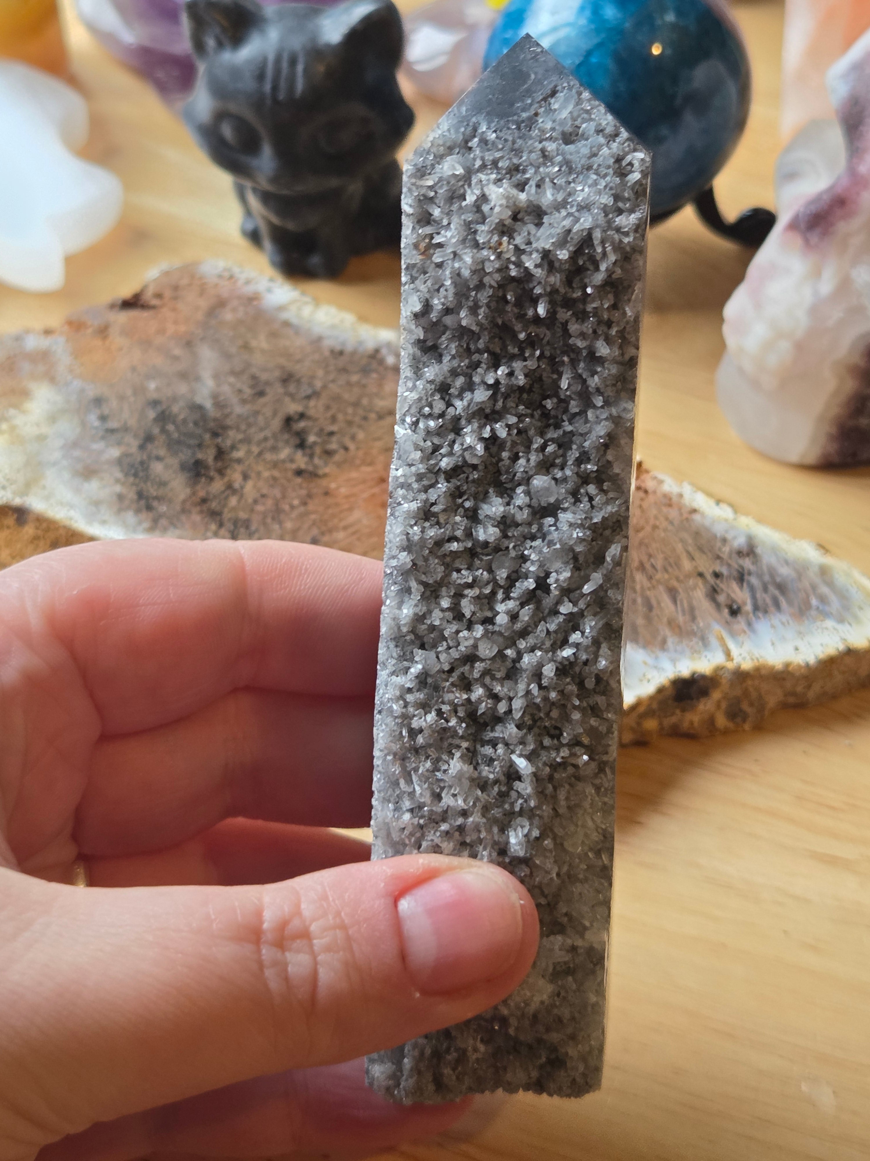 New Quartz crystal cluster tower