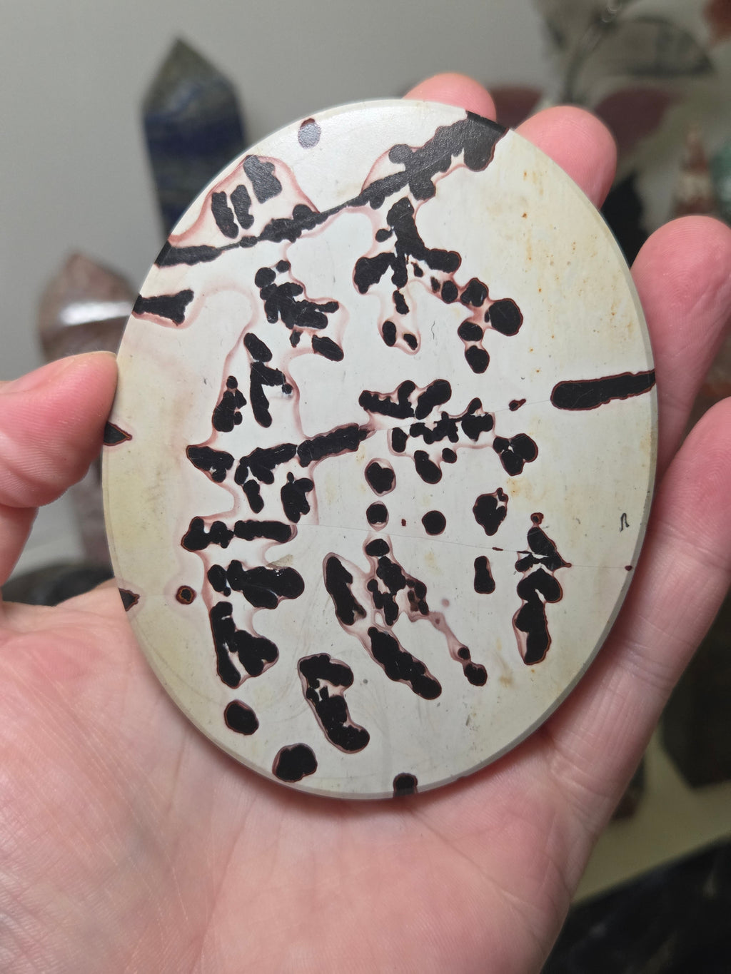 Picture jasper crystal slice
