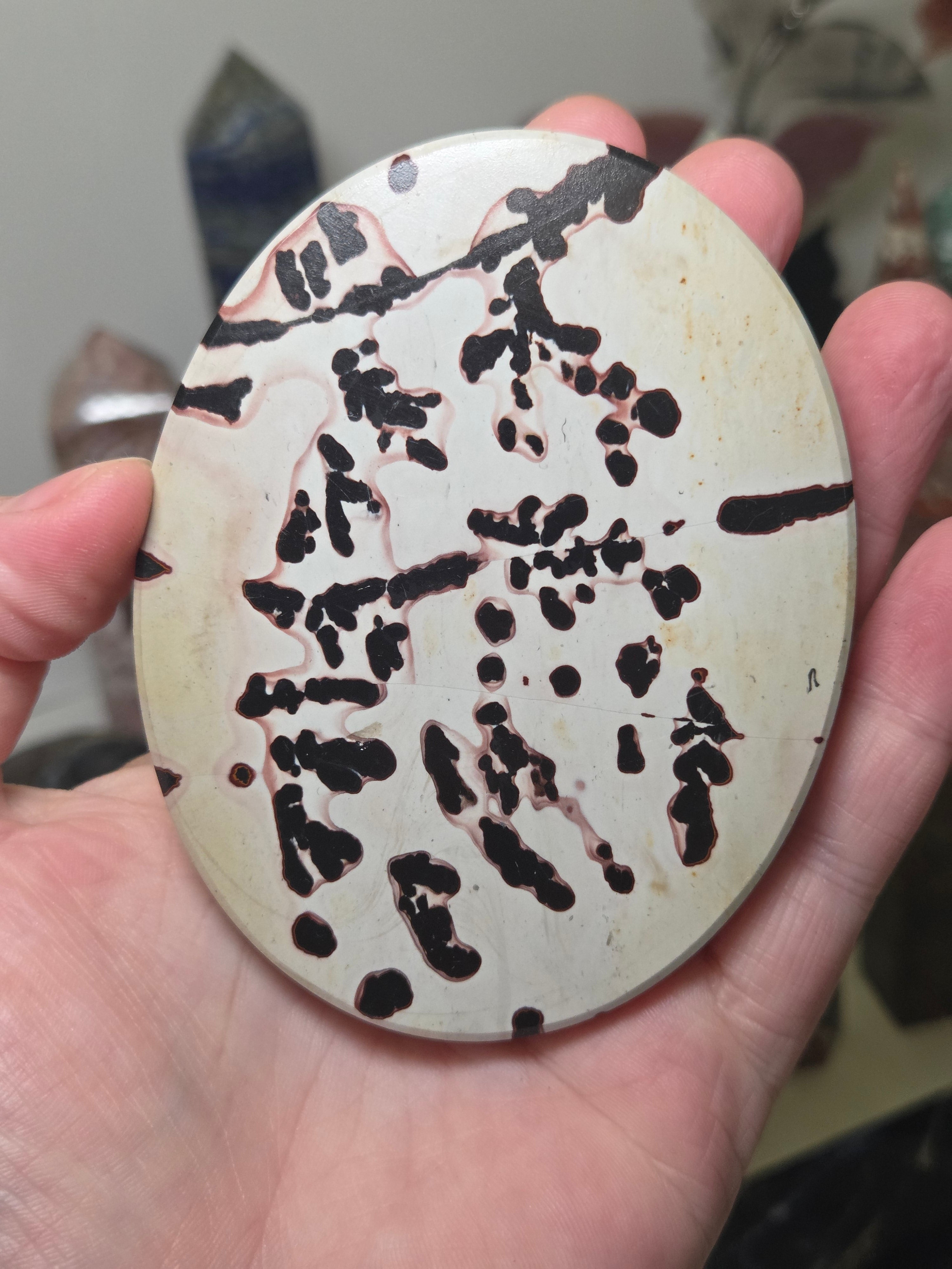 Picture jasper crystal slice