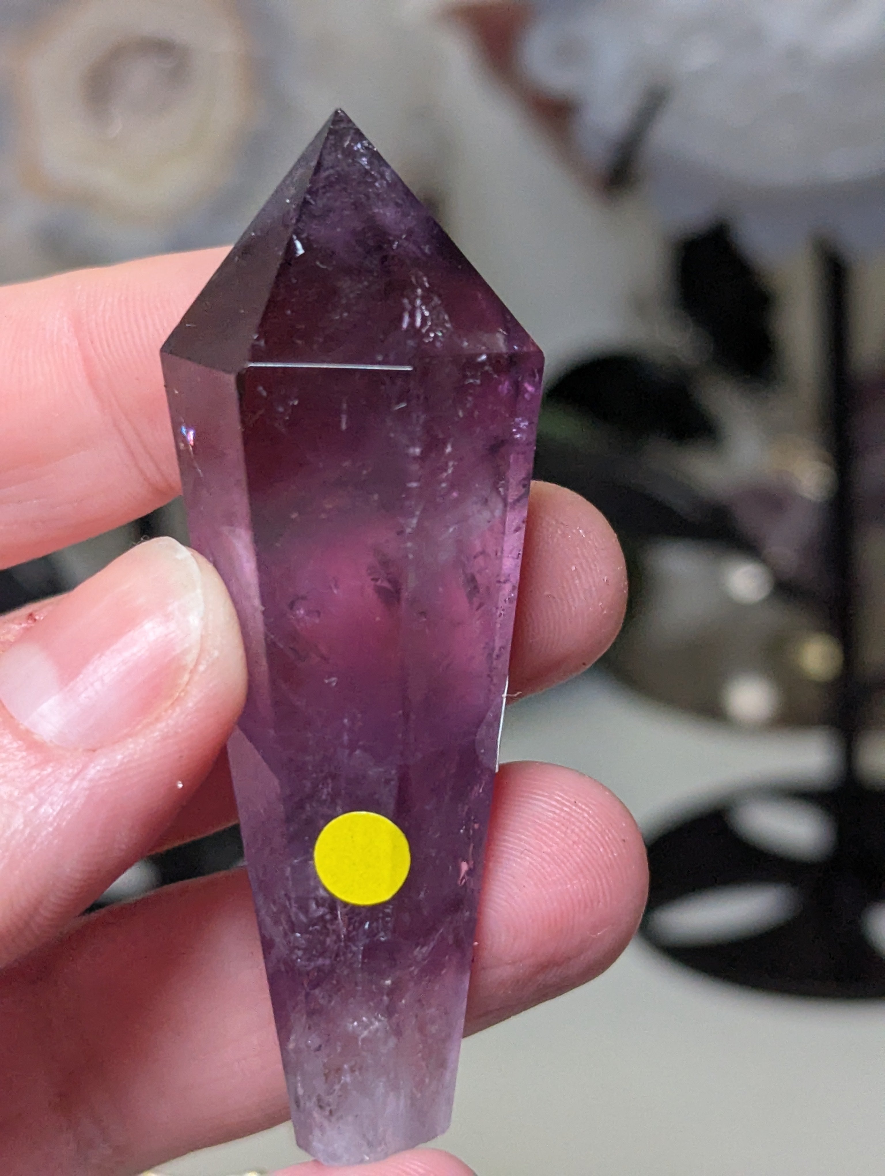 Beautiful  crystal flourite  wand with stand