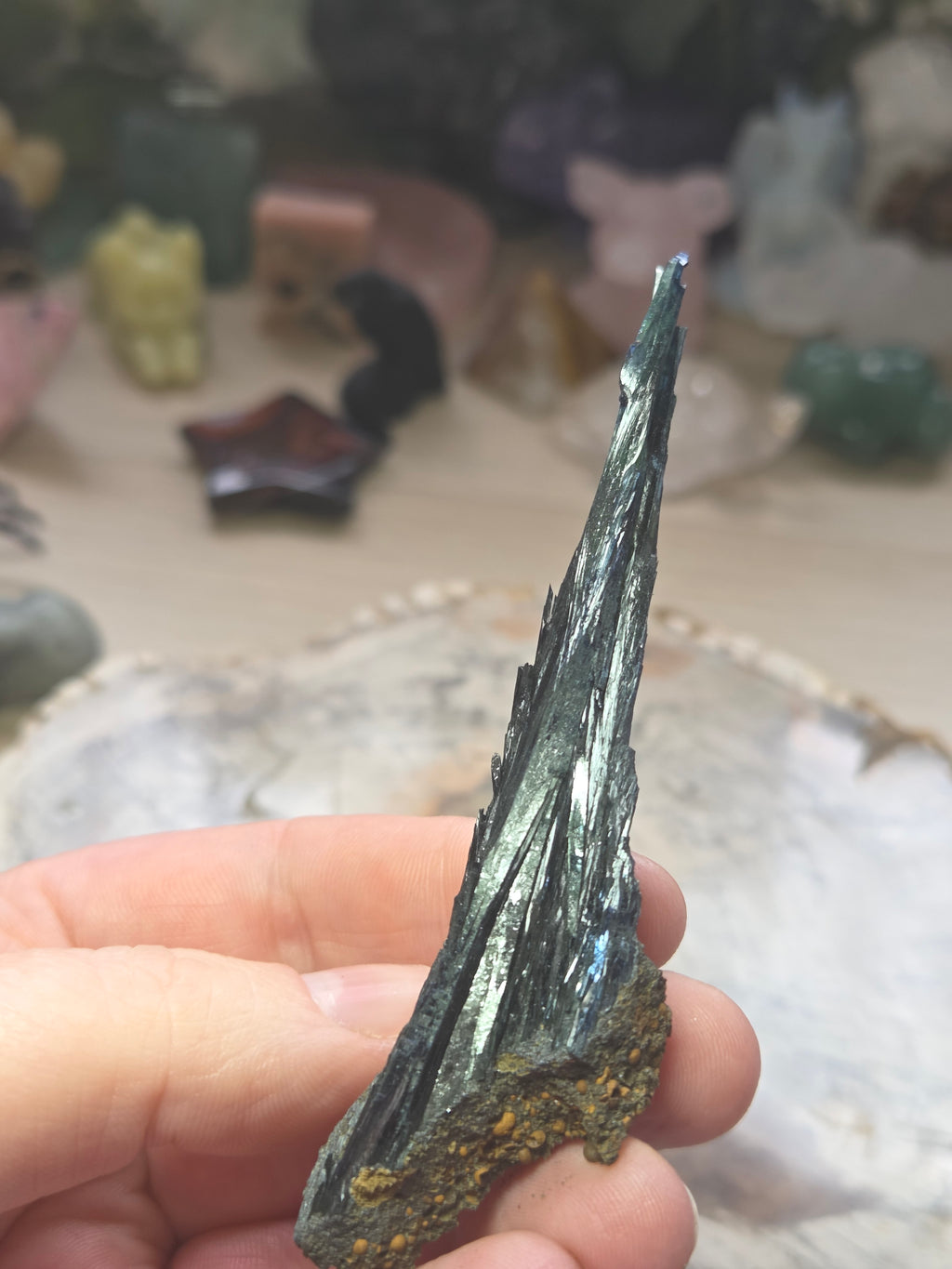 Genuine Vivianite specimen in box