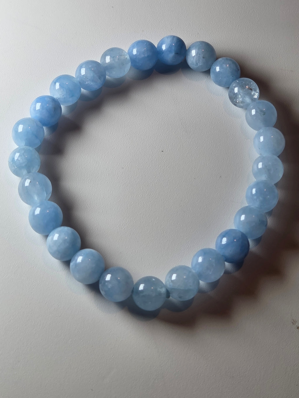 Aquamarine crystal bracelet