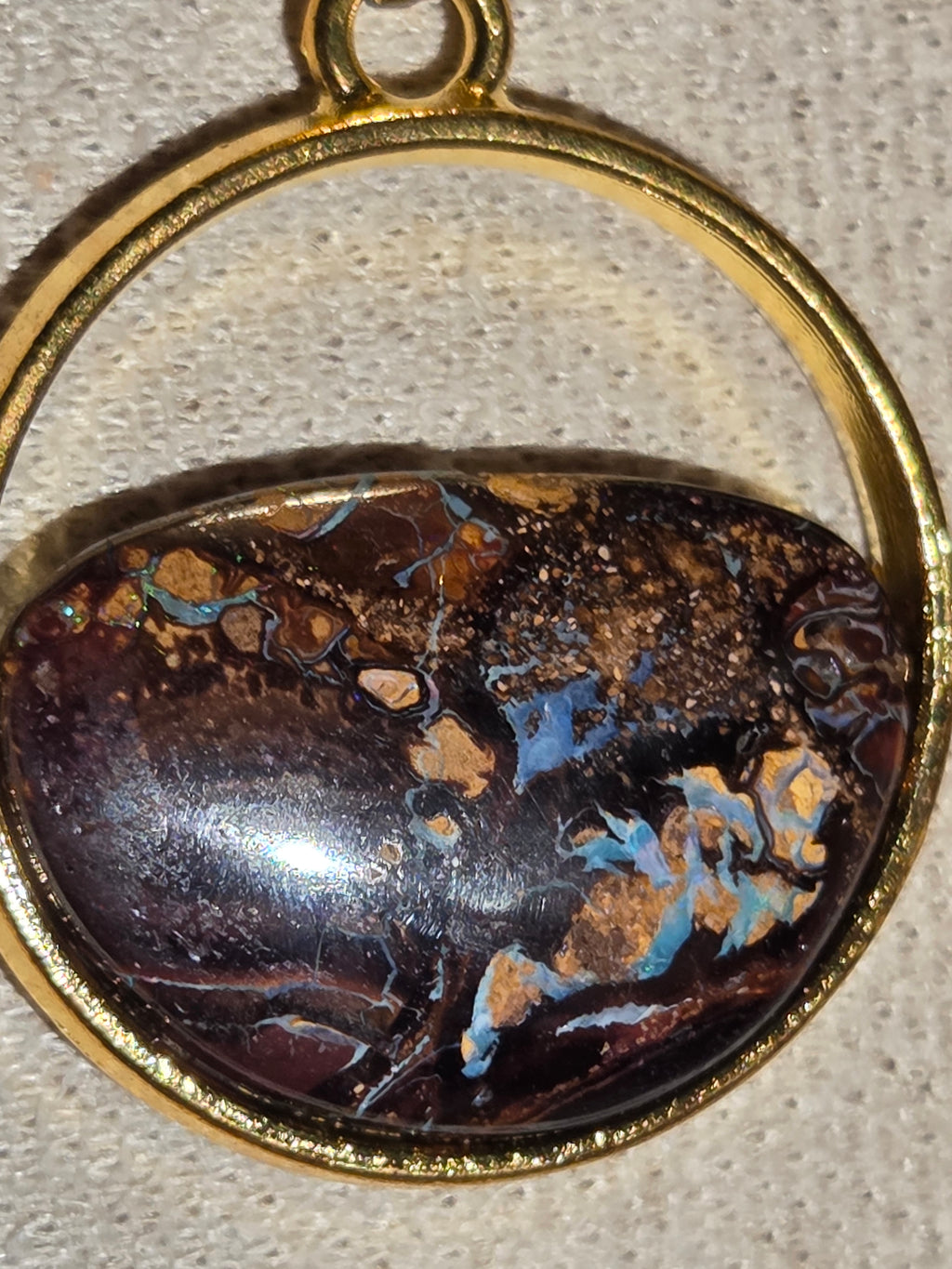 Beautiful bolder opal crystal necklace