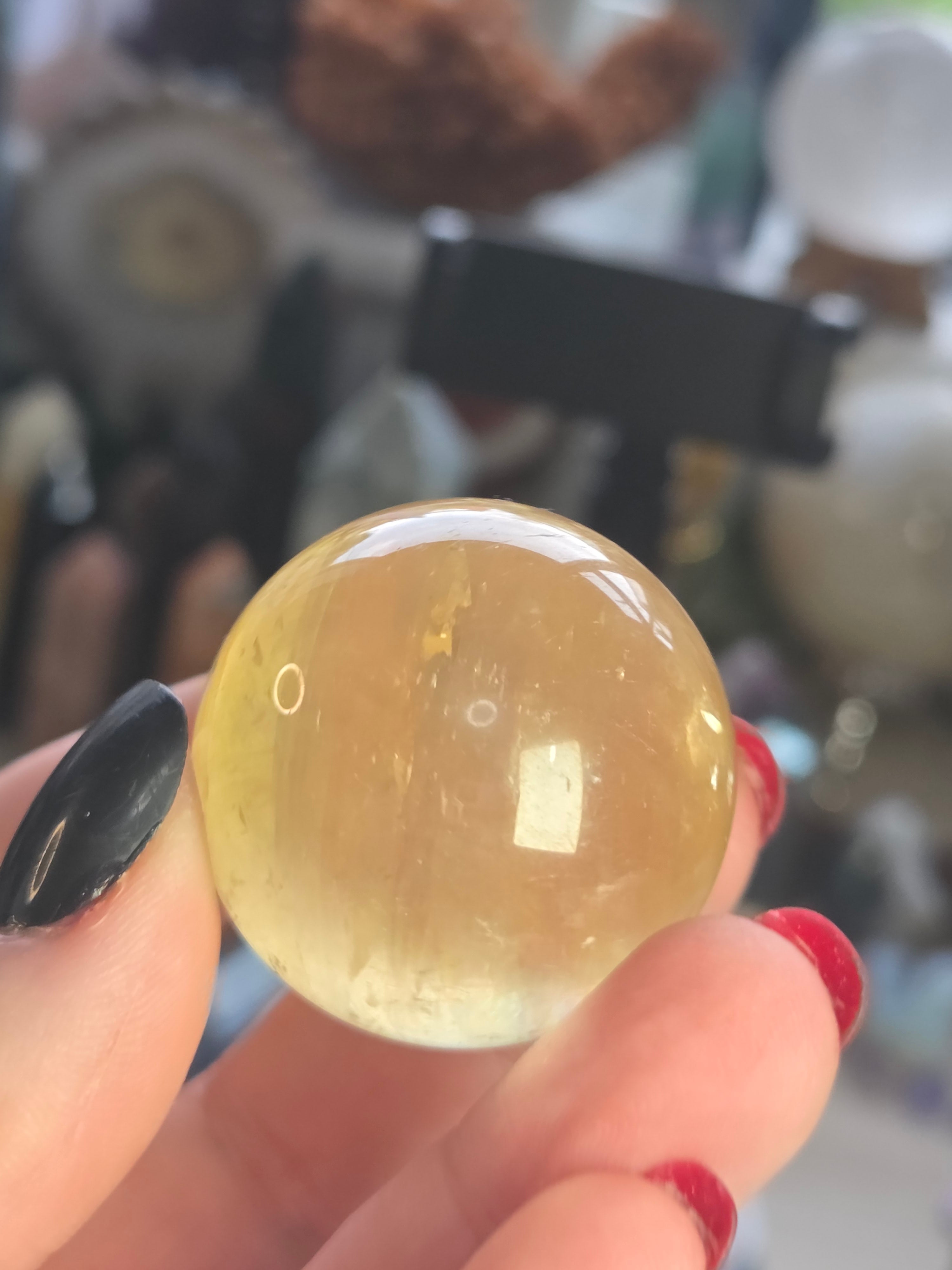Small Citrine crystal sphere