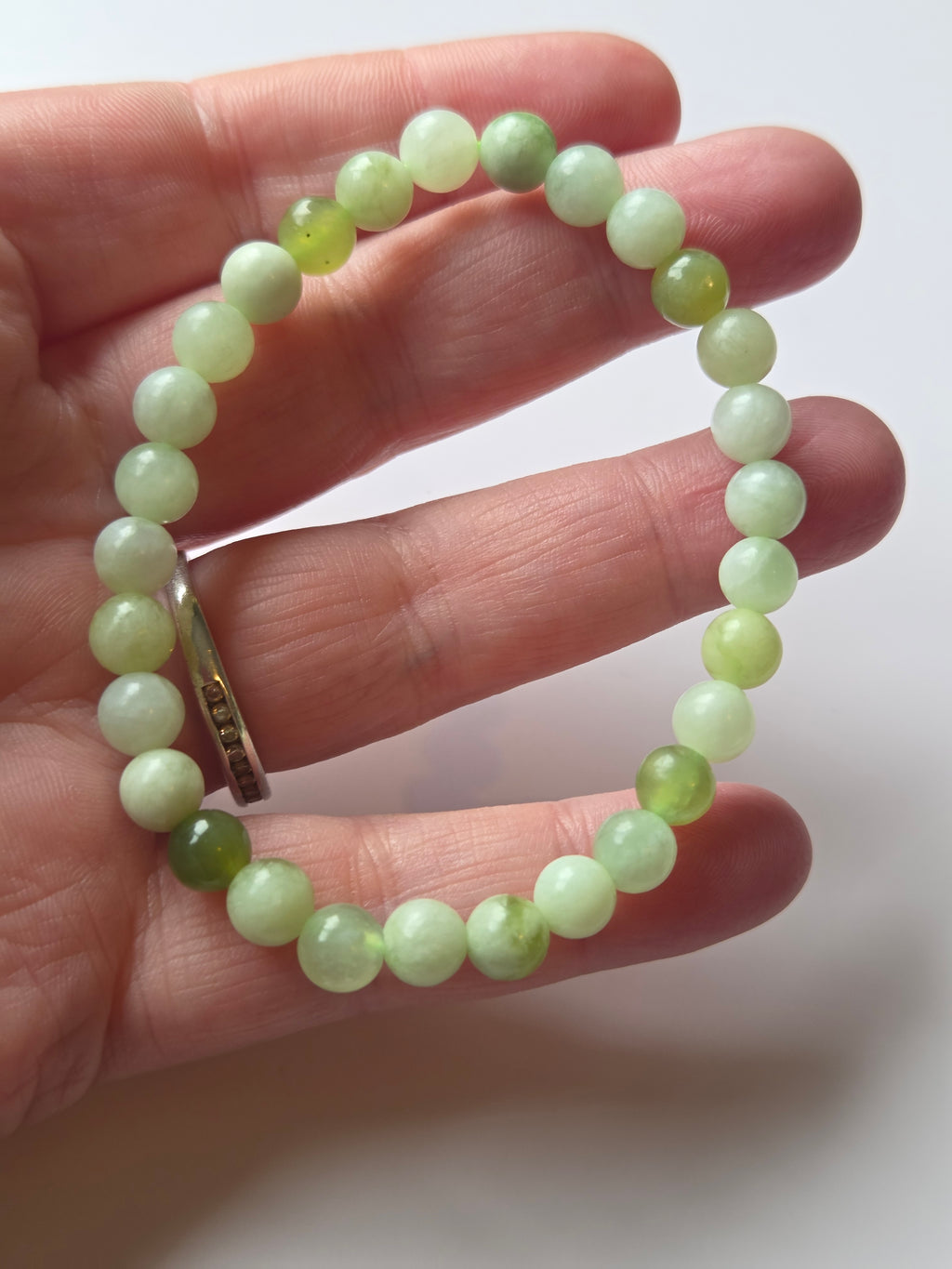 Green jade crystal bracelet 4-6mm
