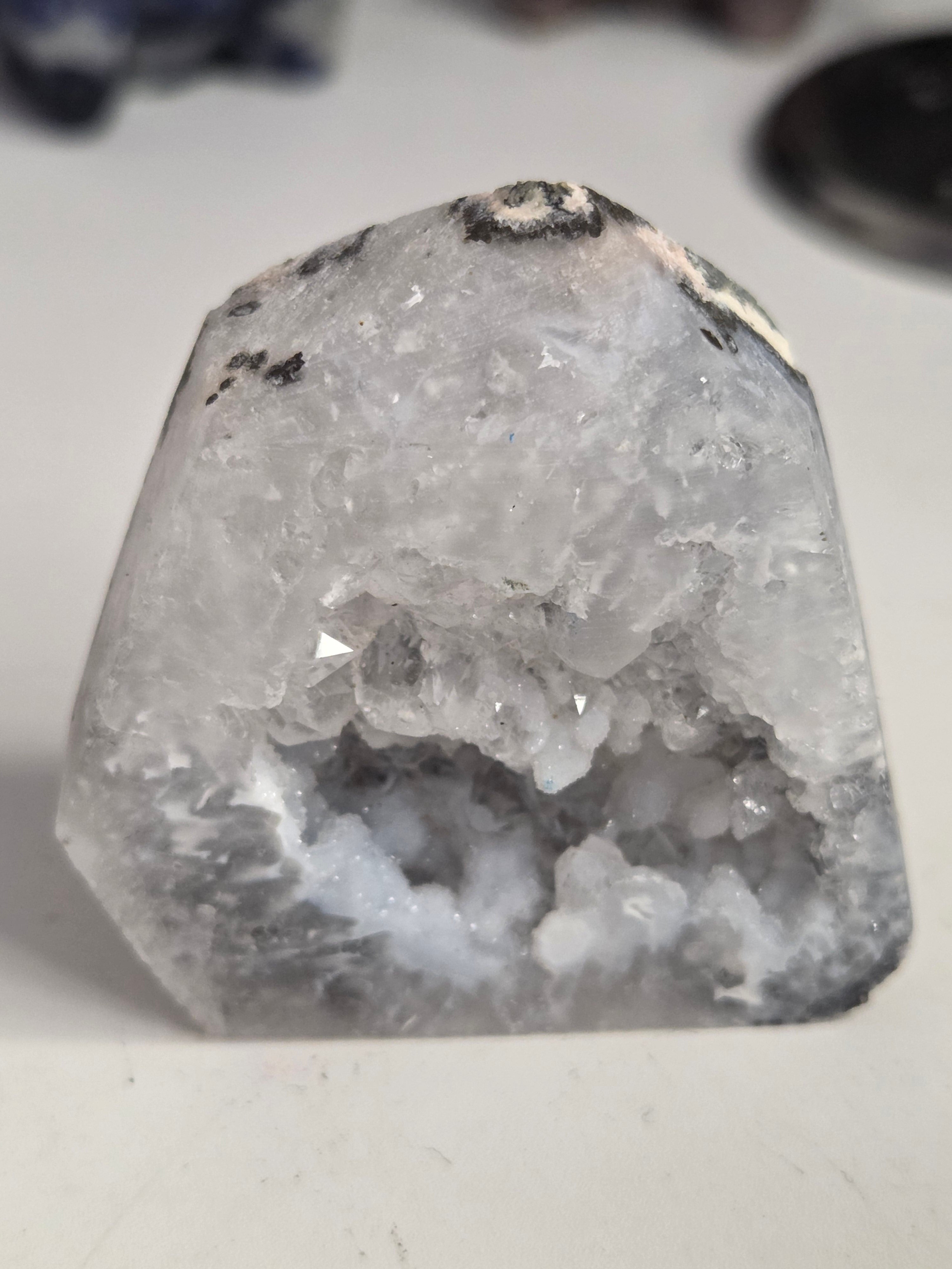 Mexican agate crystal Geode  tower