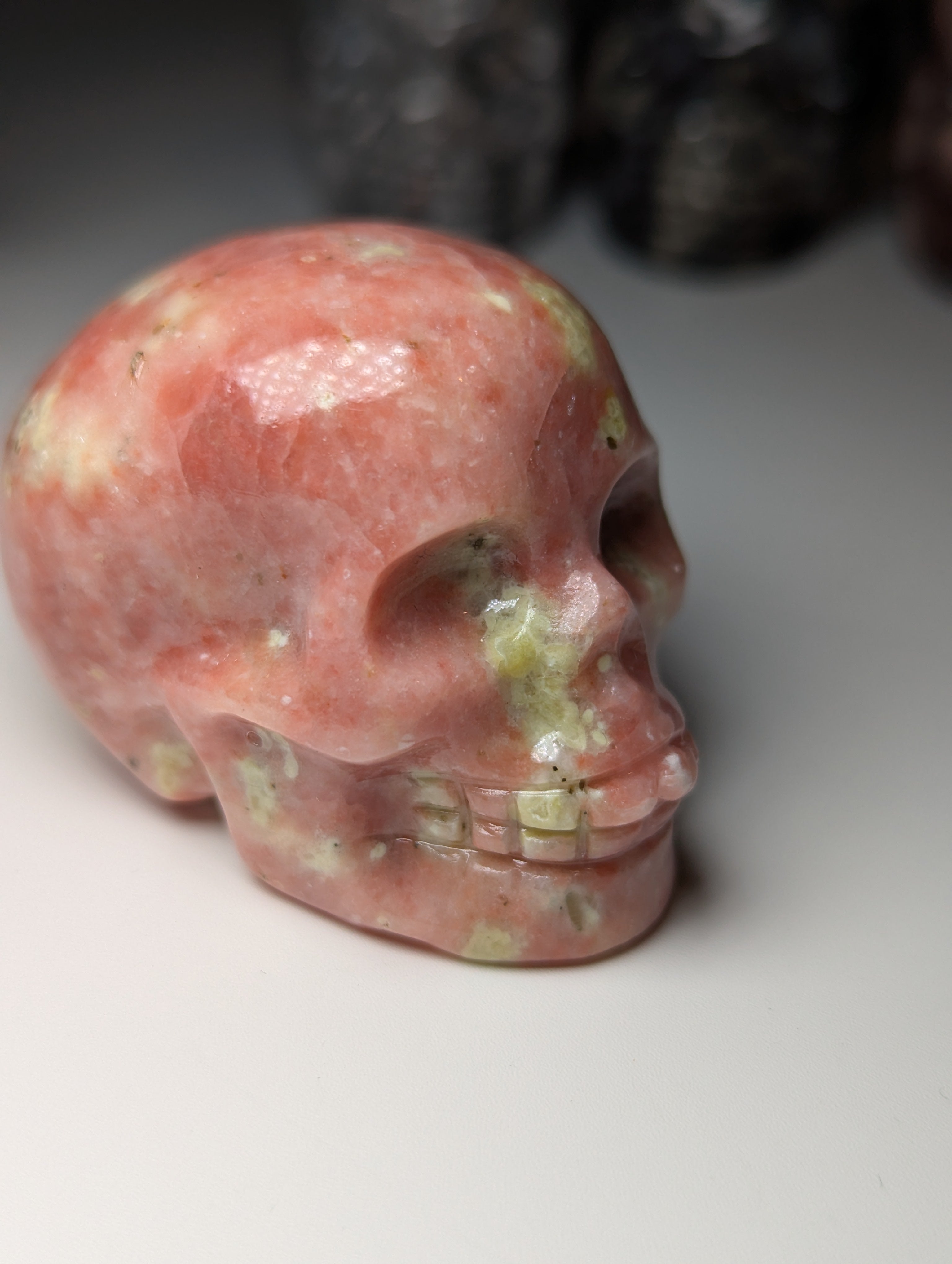 Pink Tourmaline crystal skull