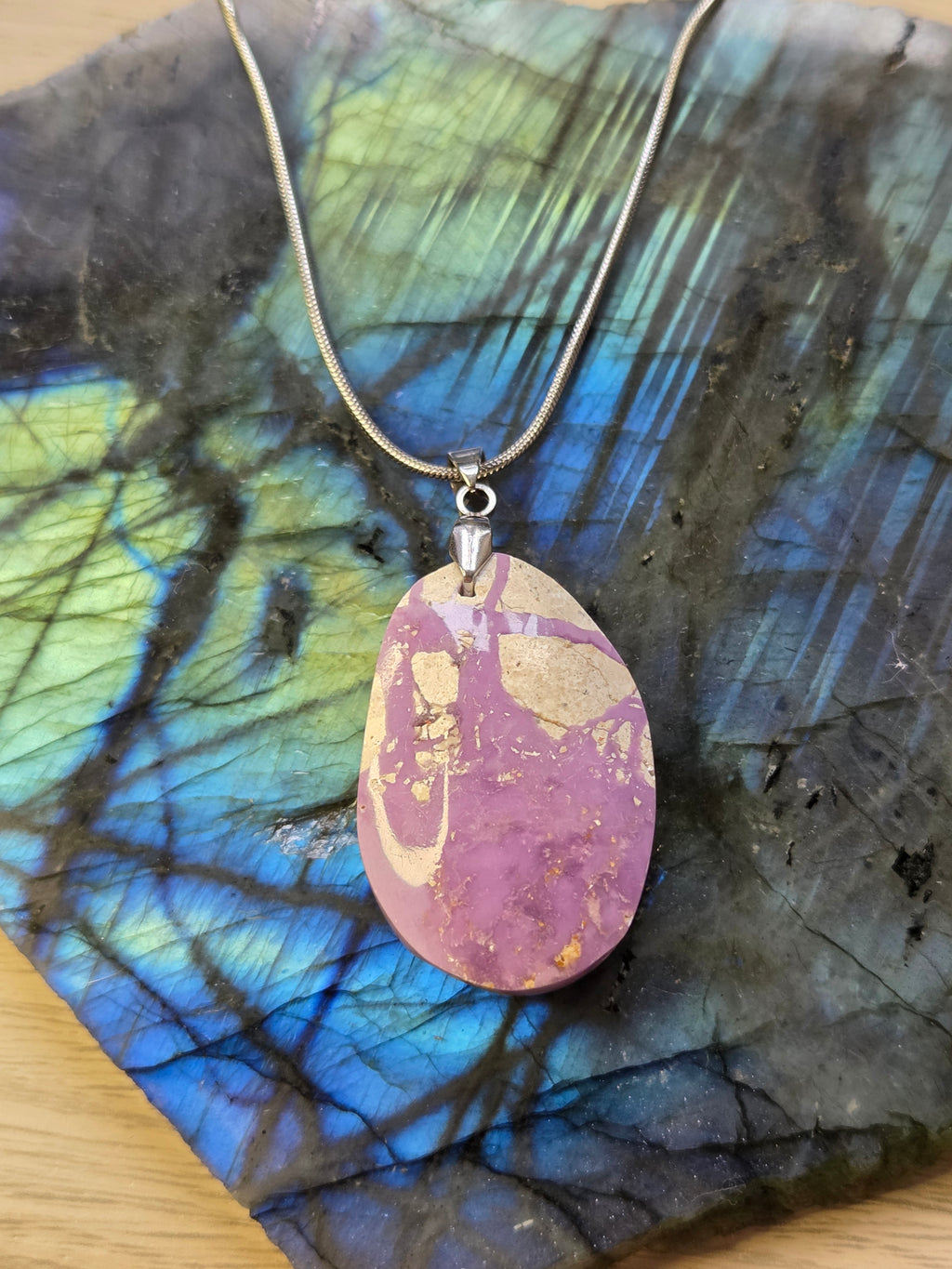 Phosphosiderite crystal handmade necklace