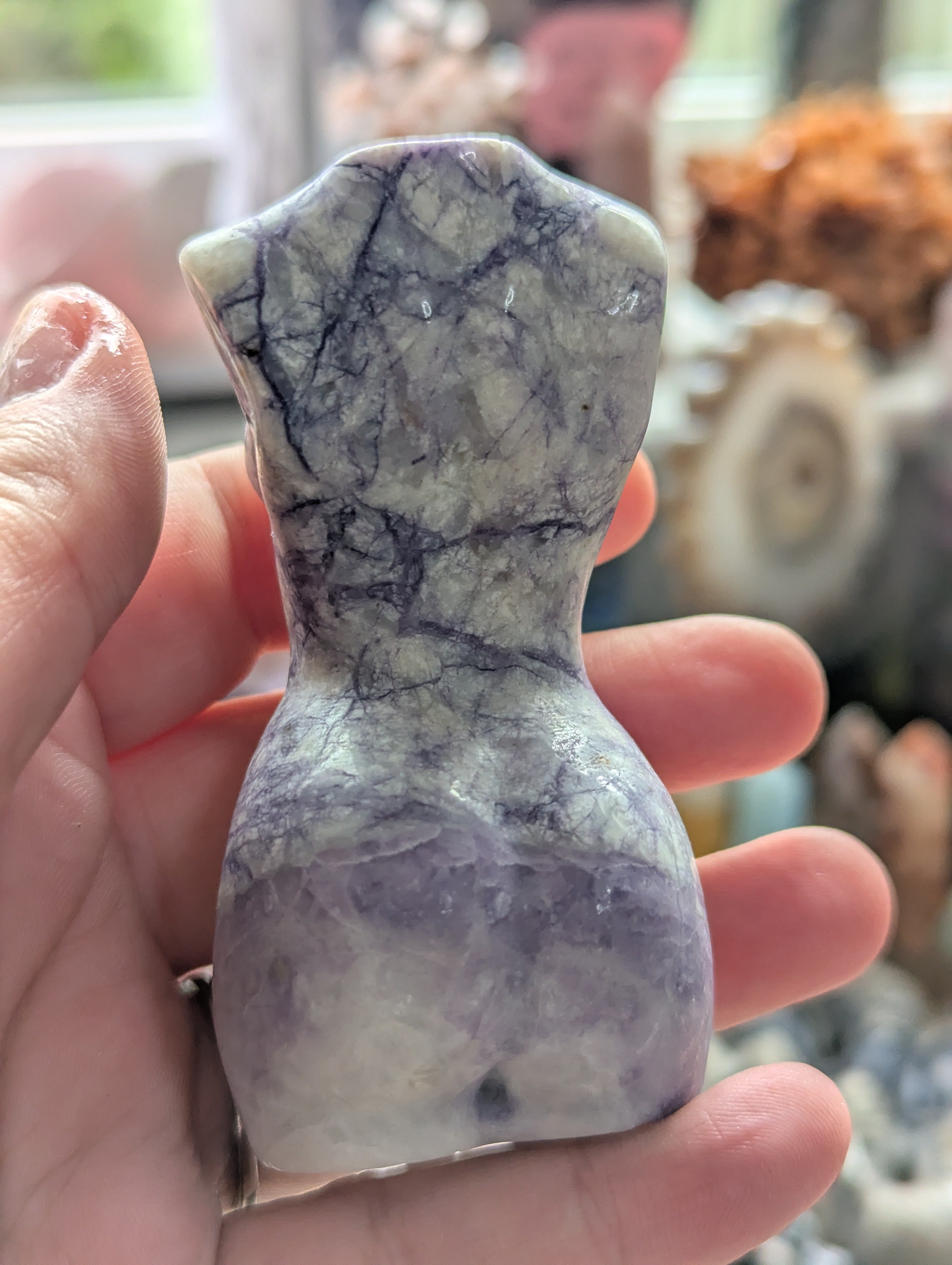 Tiffany stone crystal lady body carving