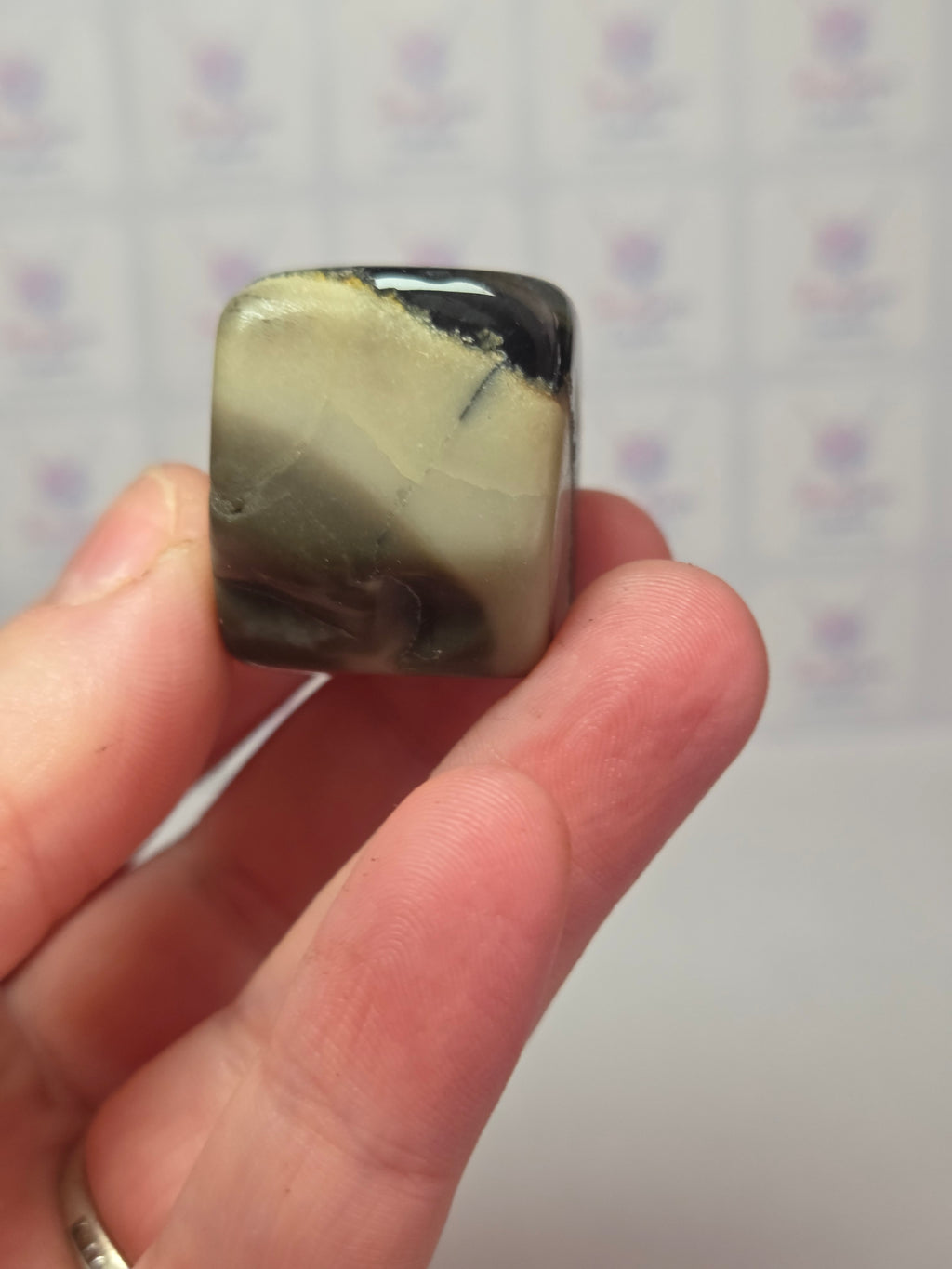 Volcano Agate crystal cube