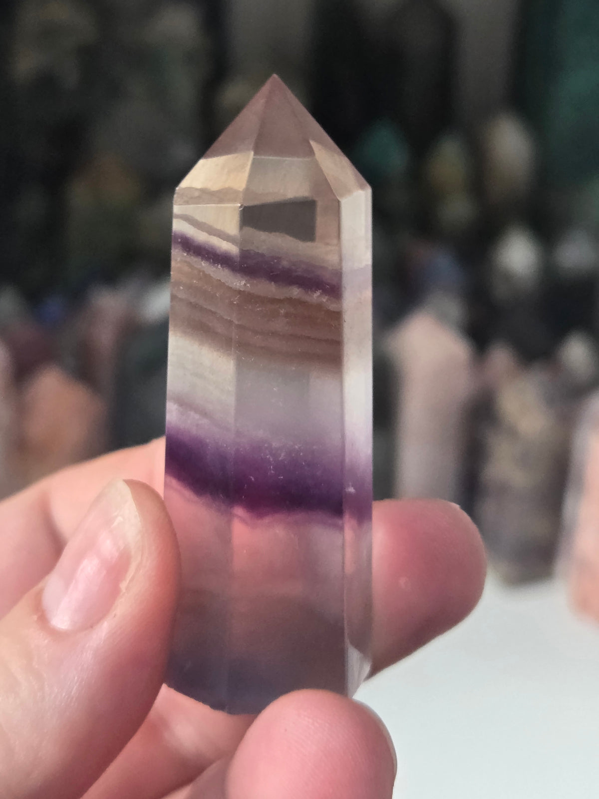Flourite crystal tower