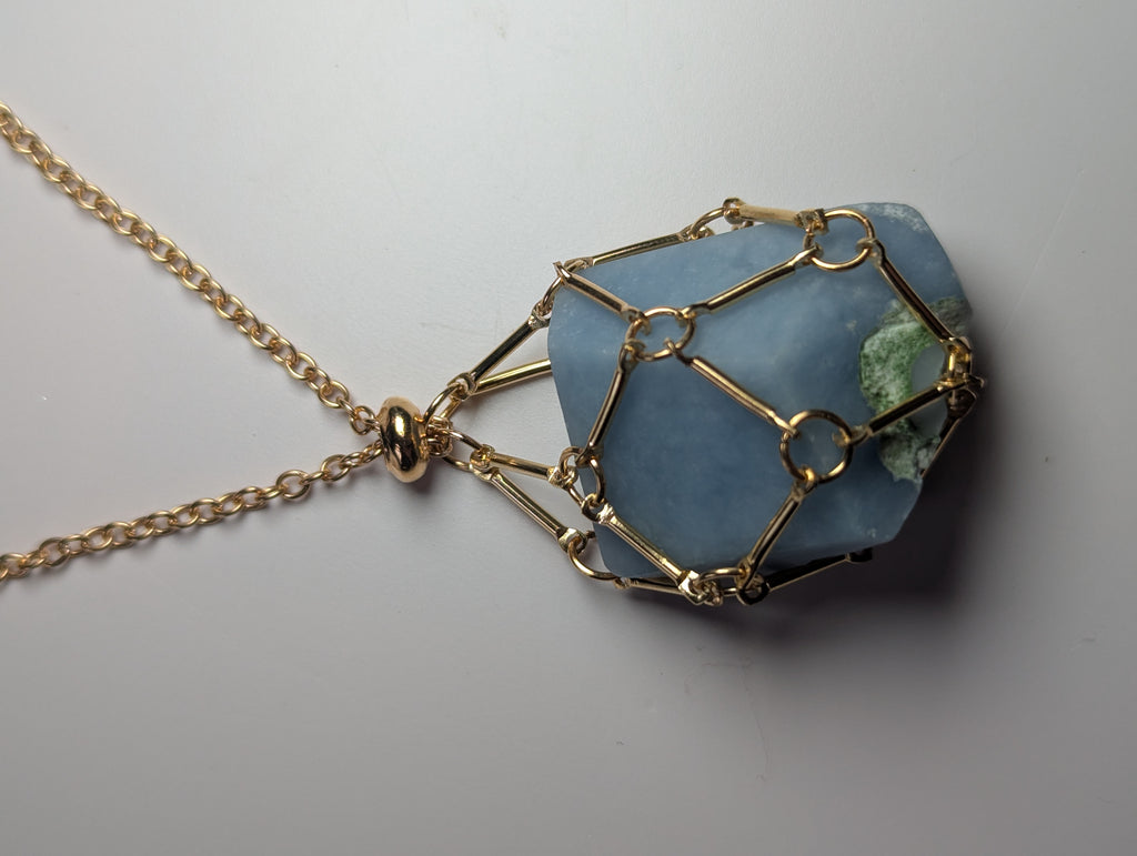 Angelite crystal necklace