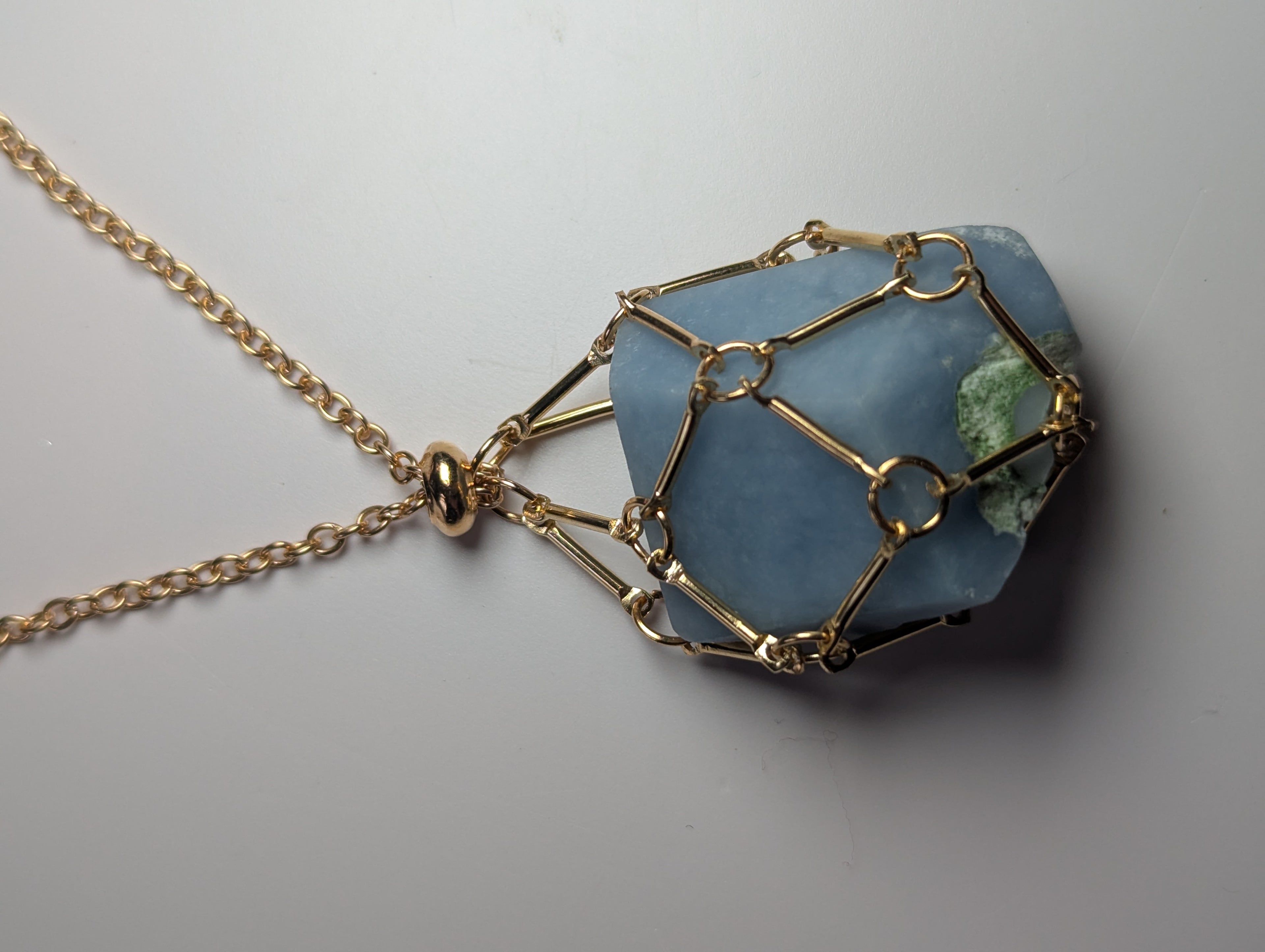 Angelite crystal necklace