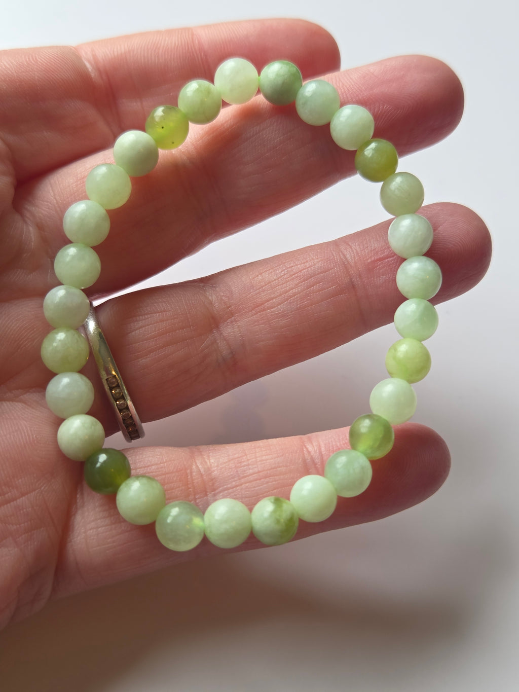Green jade crystal bracelet 4-6mm