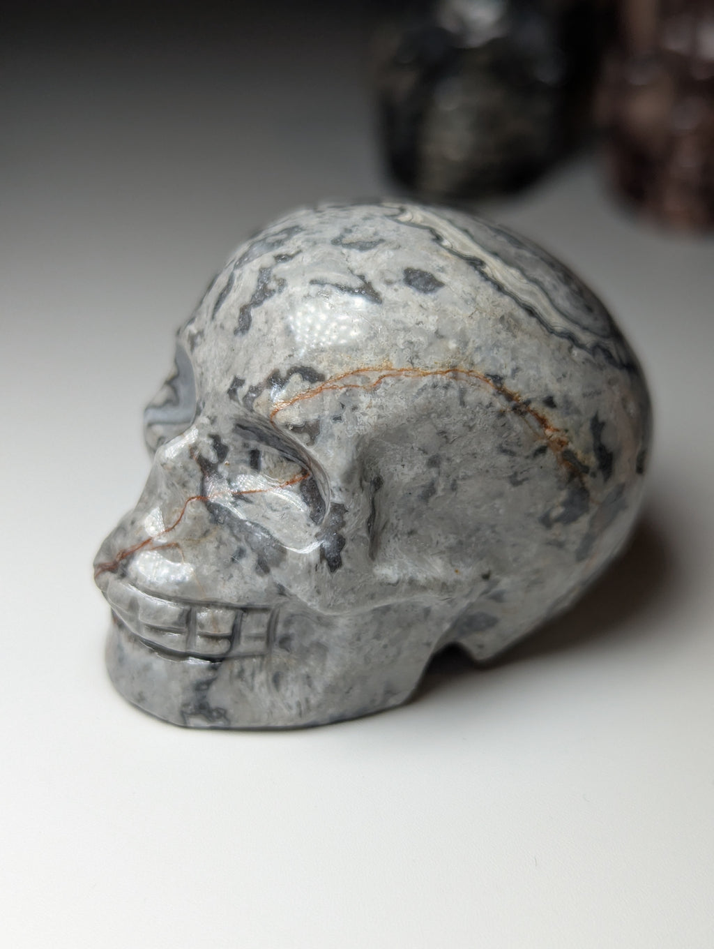 Crazy agate crystal skull