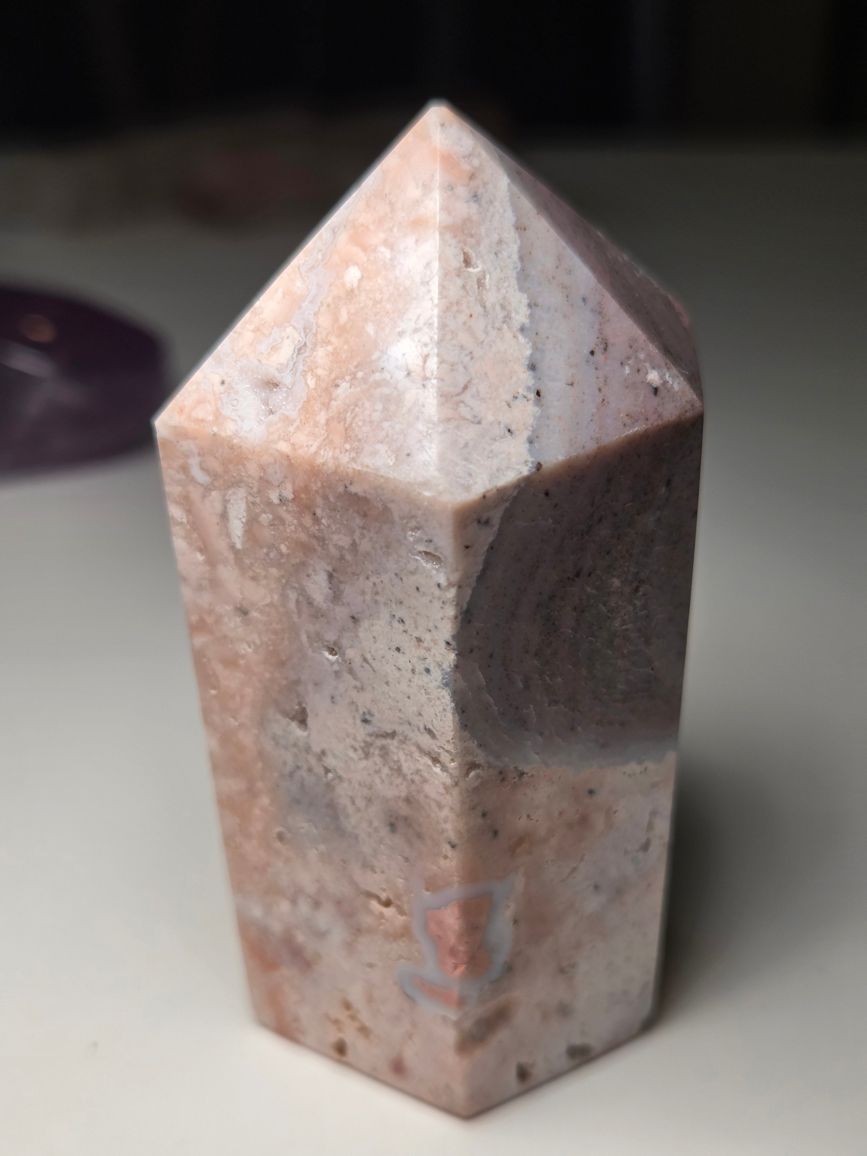 Cotton candy pink tall cupcake carving with Imperfections