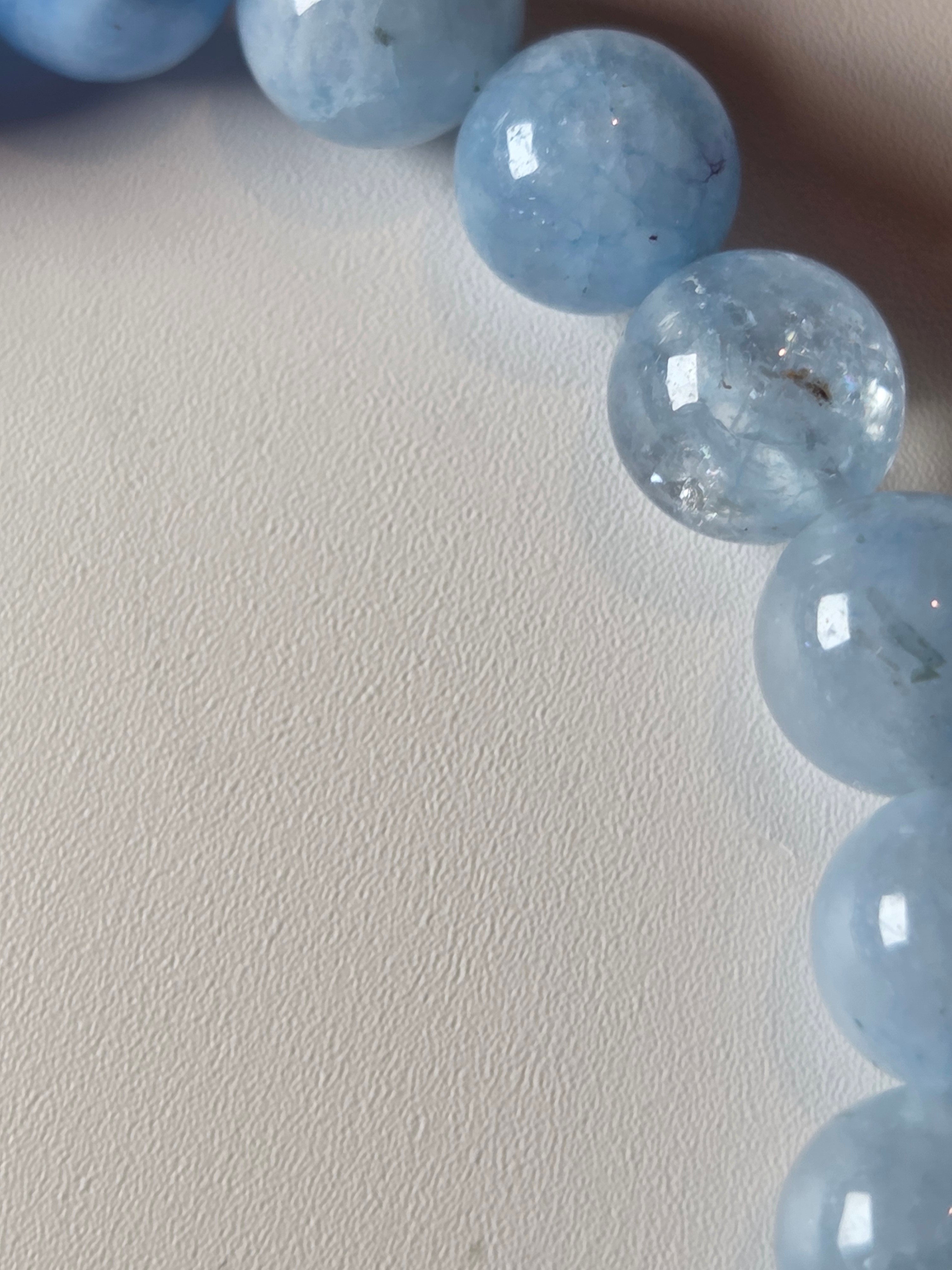 Aquamarine crystal bracelet
