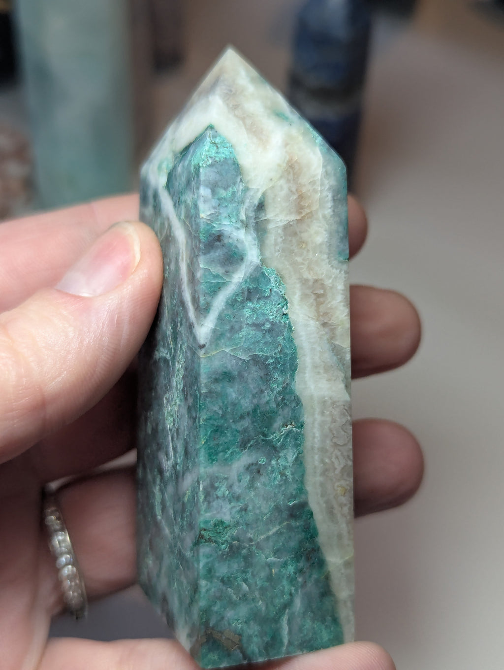 Green Turquoise crystal tower